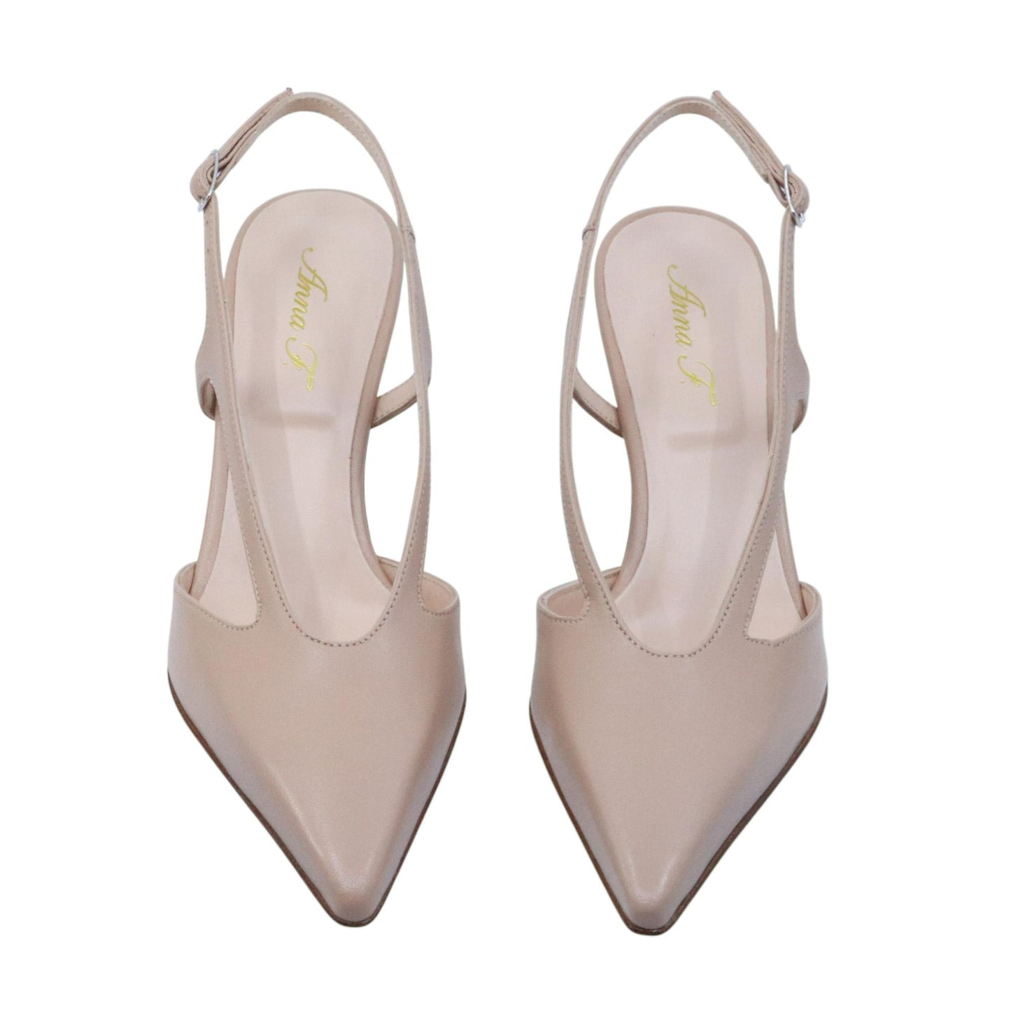 Slingback donna Anna F 1872 in pelle nappa beige 