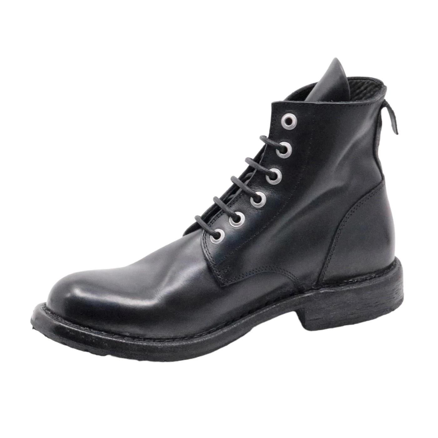 Stivaletto Moma 51301B Cera da uomo in pelle nero 
