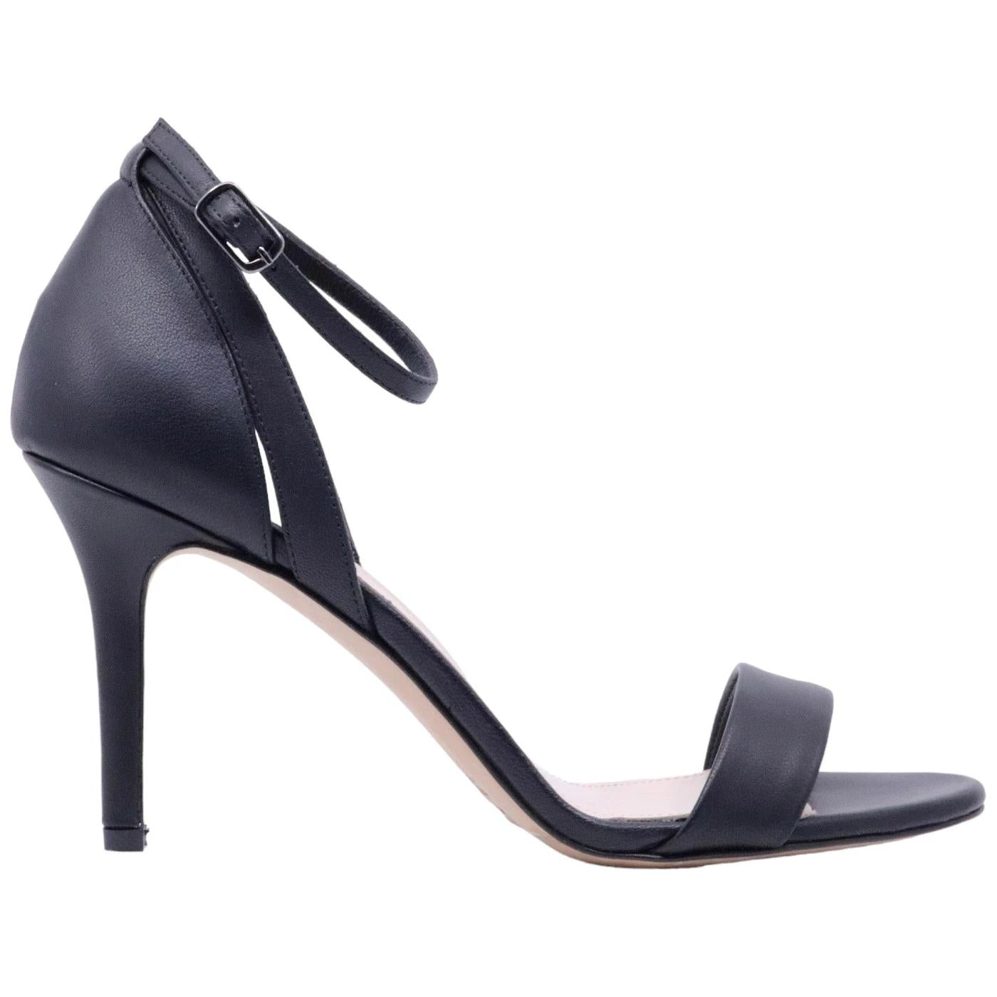 Sandalo The Seller RS119 da donna in pelle colore nero 