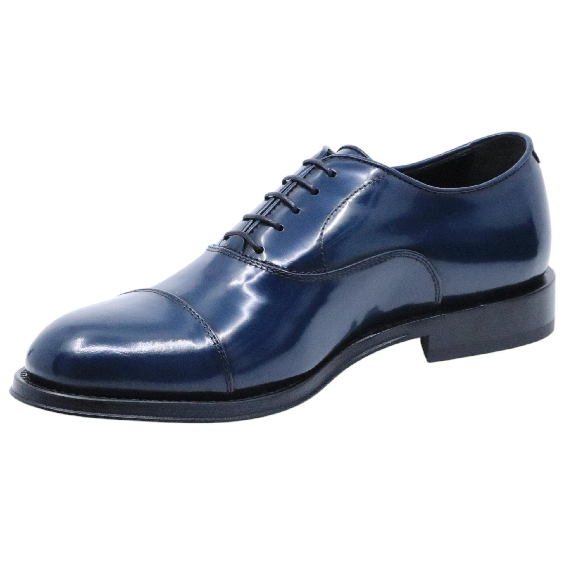 Scarpa Derby uomo Corvari 1823 in pelle blu spazzolata 