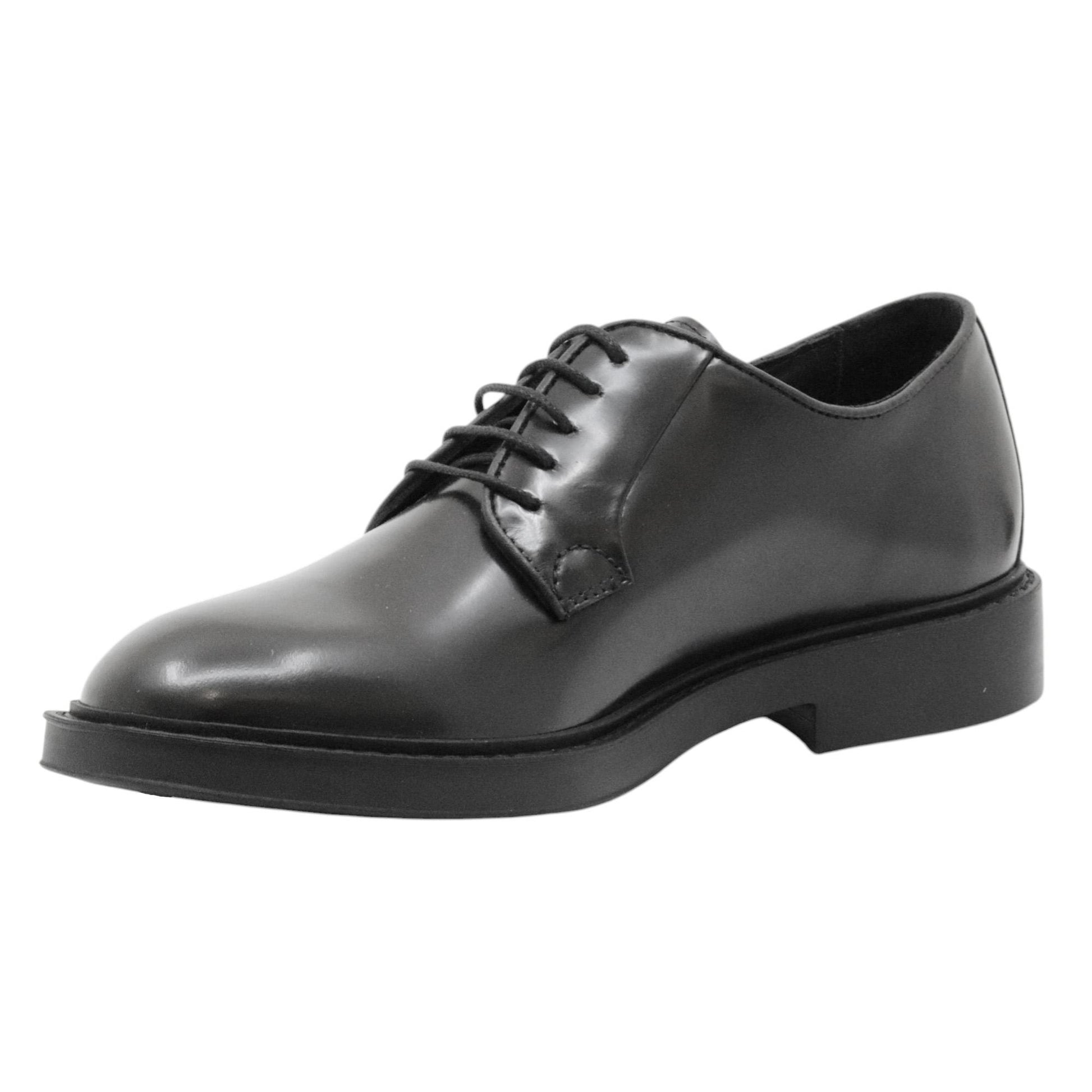 Antica Cuoieria 23050 scarpa derby uomo in pelle lucida nera 