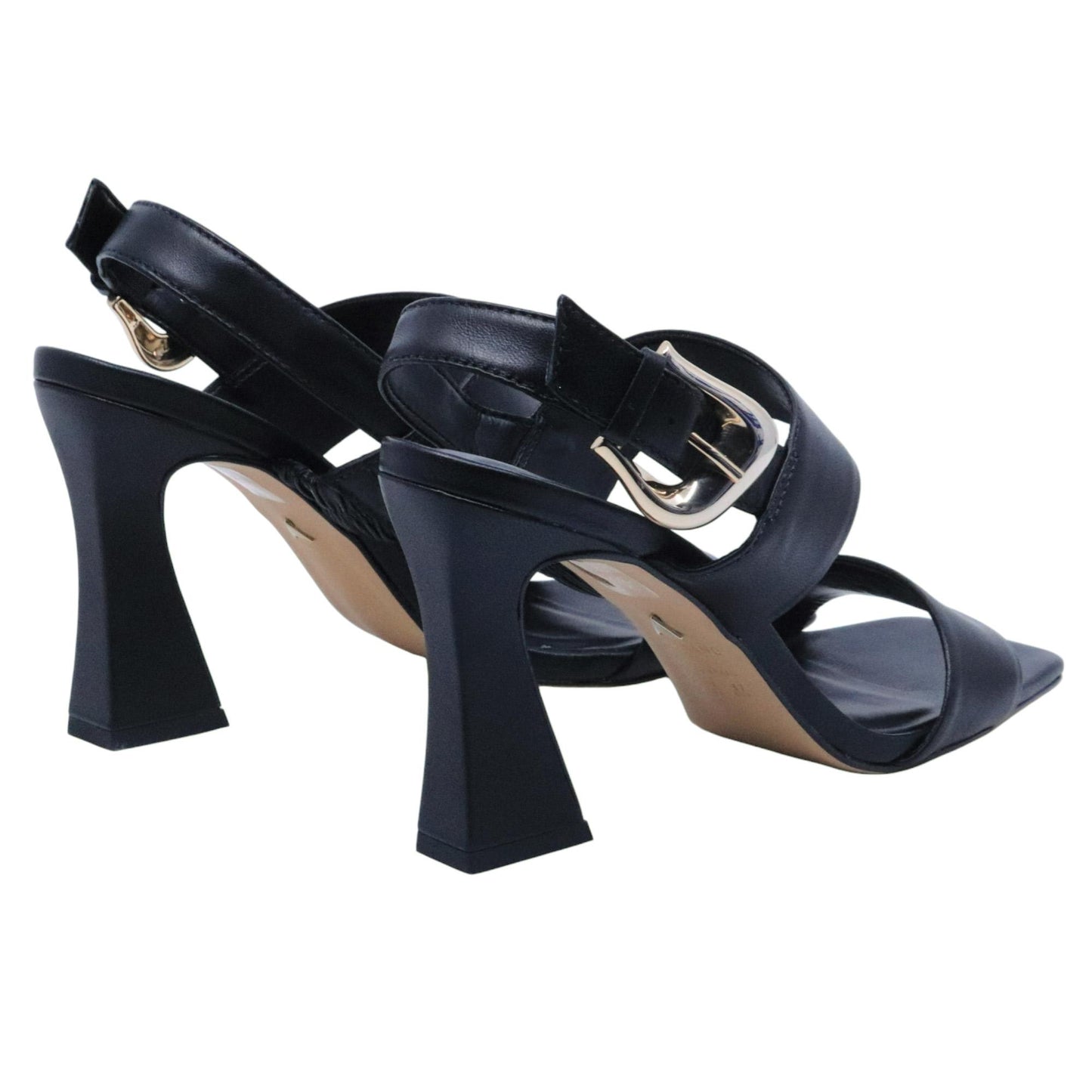 Sandalo con tacco donna Carrano 467034 in pelle nera 