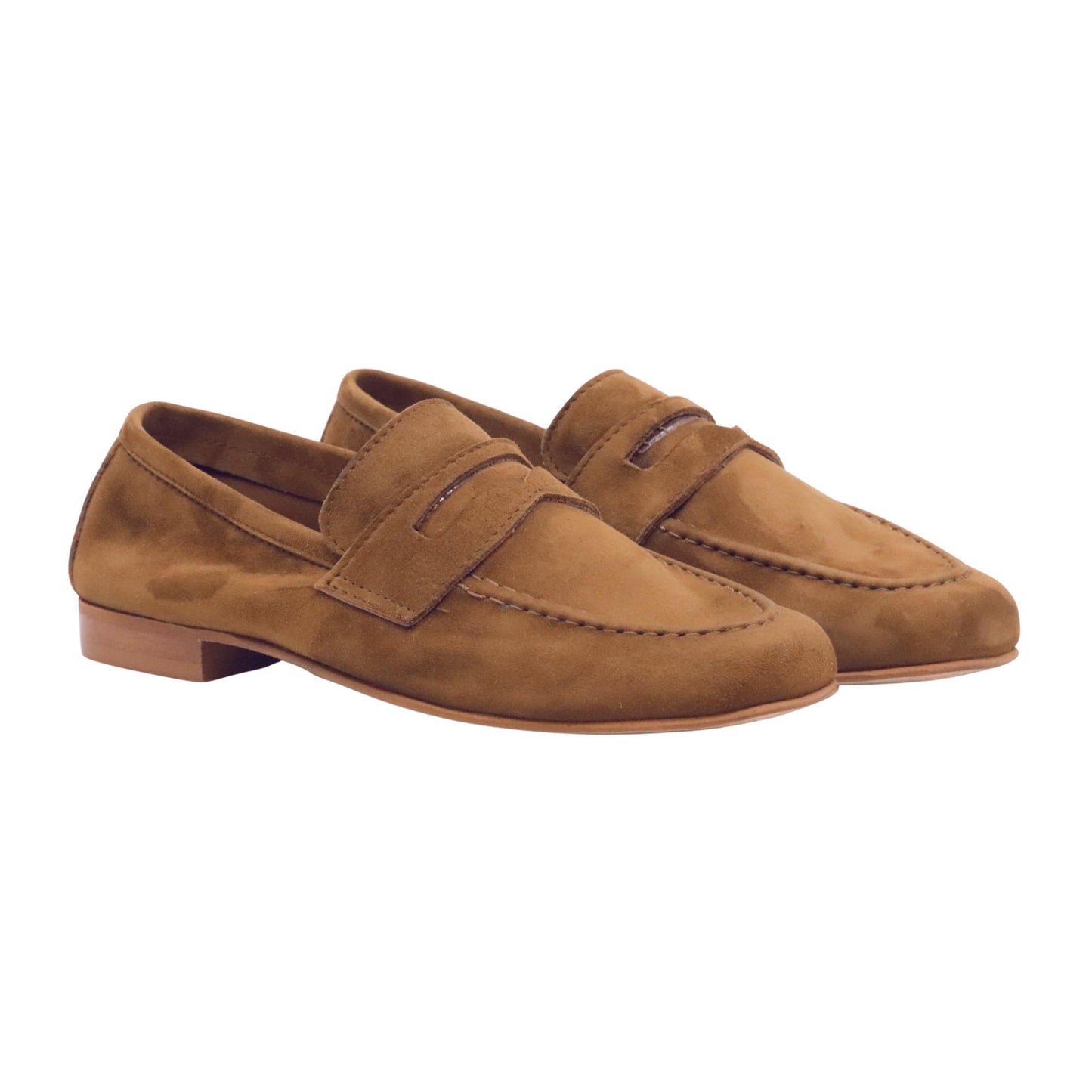 Jaffè 008 mocassino uomo in camoscio bronzo cuoio made in Italy elegante casual 