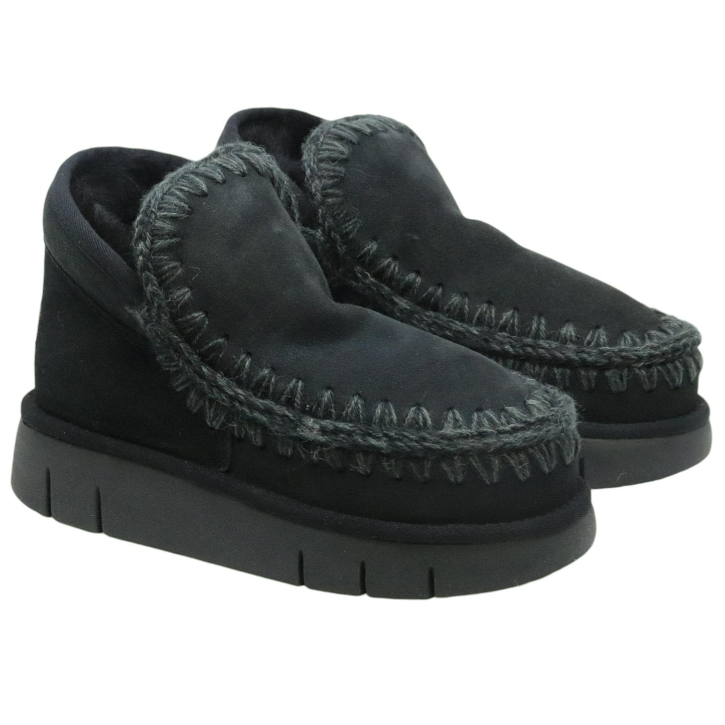 Sneaker MOU Eskimo Bounce 531009 in pelle di montone nero. ESKIMOBOUN-SNEABKBLACK MOU