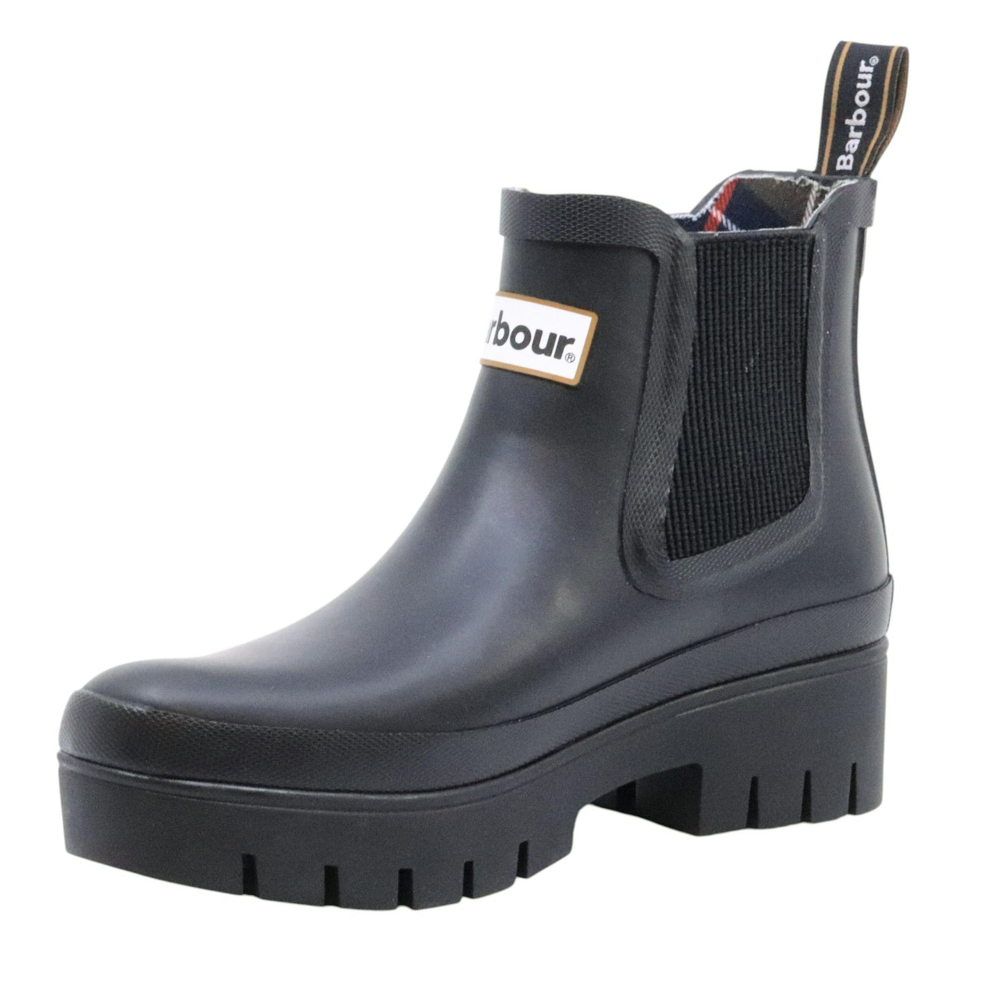 Barbour Halton LRF0100 tronchetto donna in gomma nera 