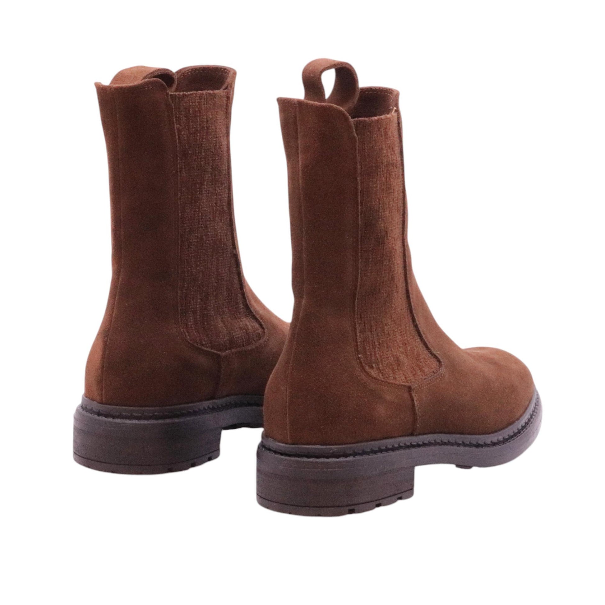 The Seller MW594 chelsea boot donna in camoscio marrone 