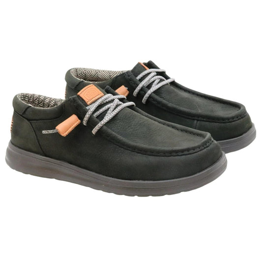Hey Dude Wally Grip Craft sneaker uomo in pelle nero 