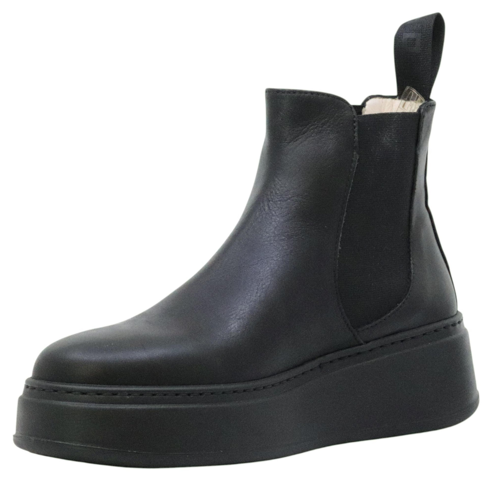 GIO+ PIADA04L Combi Black stivaletto donna in pelle nera con inserti colorati 