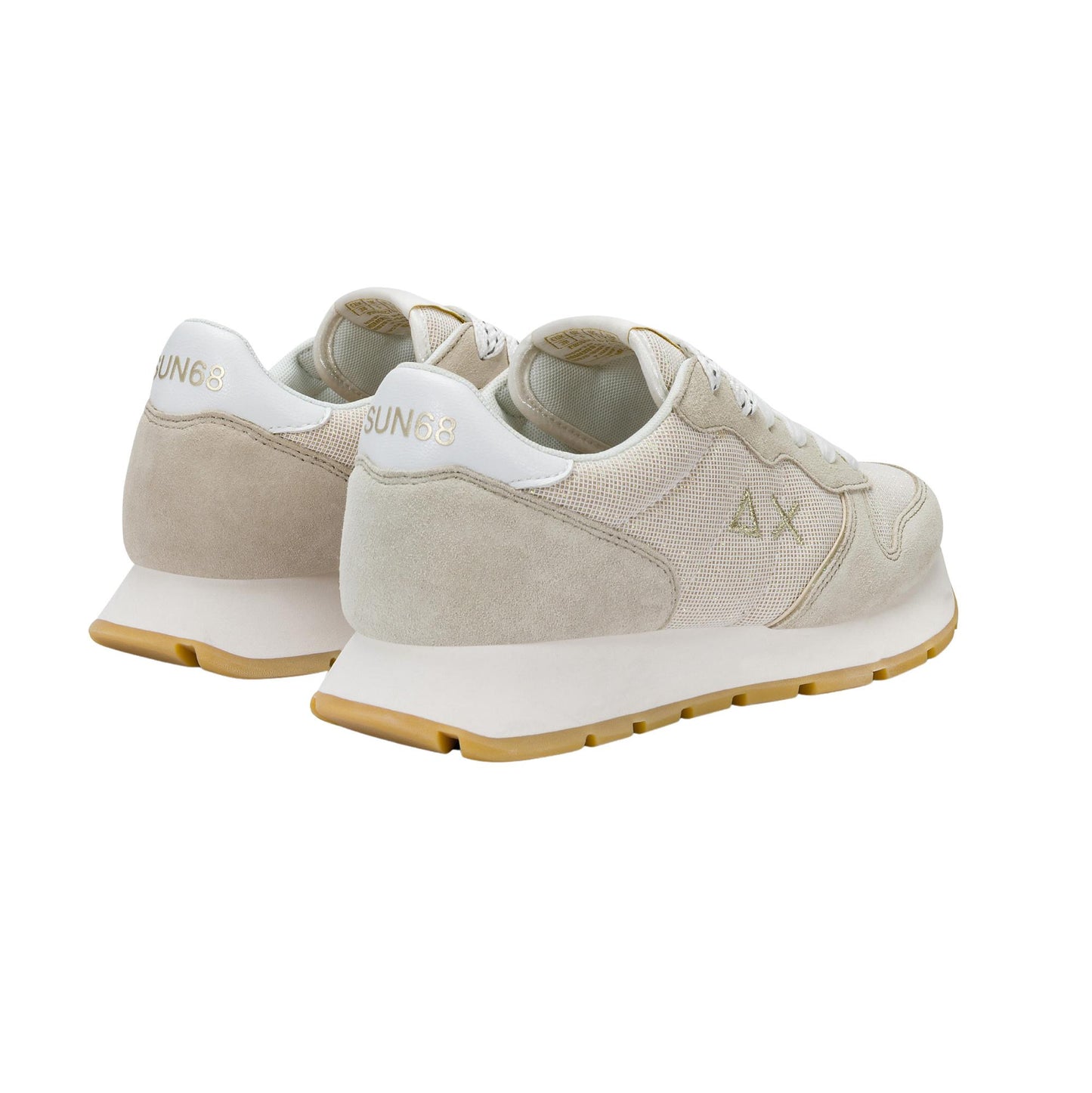 Sun68 Ally Glitter Z36203-43 sneaker donna in camoscio e lurex oro 