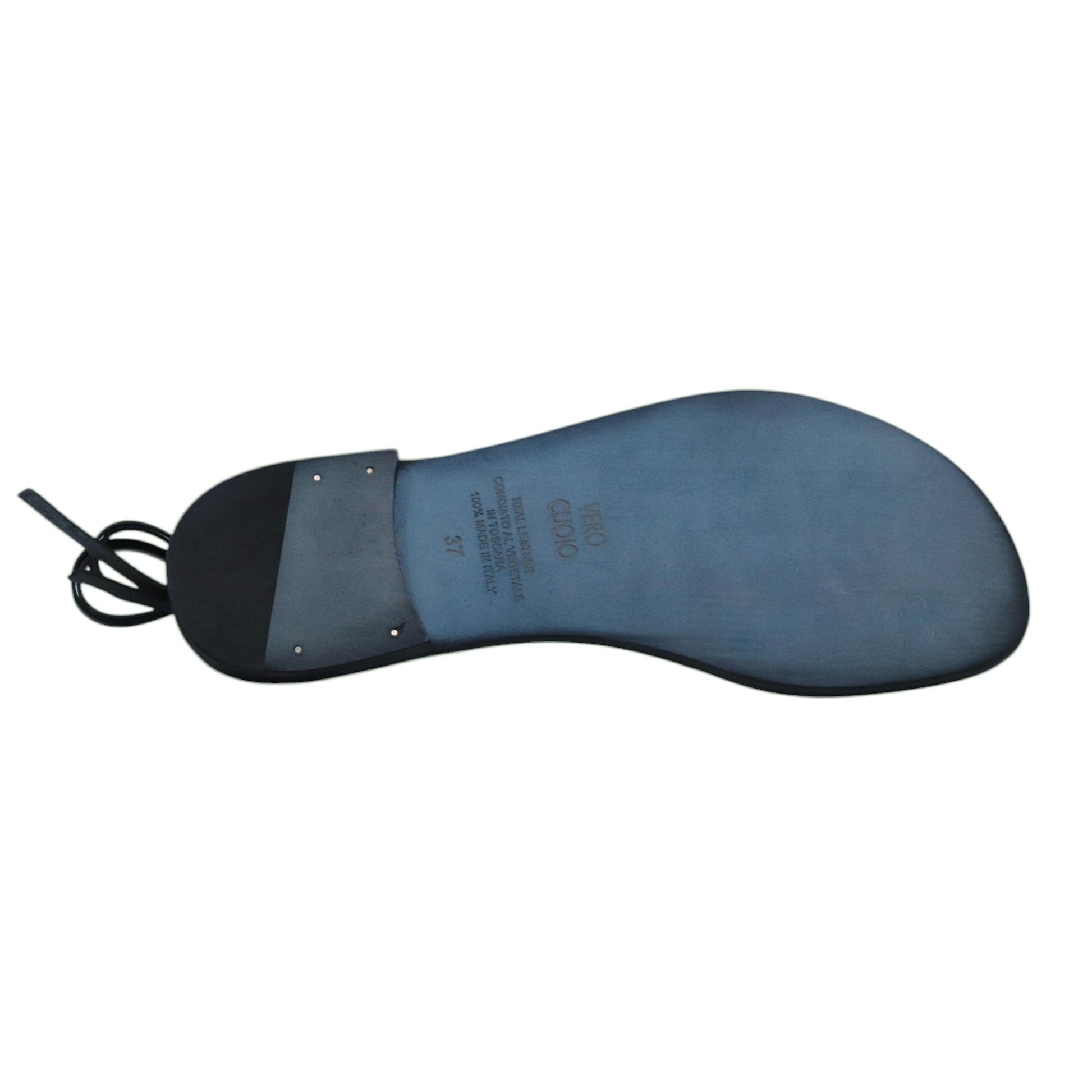 Sandalo donna L'angolo del cuoio Firenze 3000 in pelle nera. 