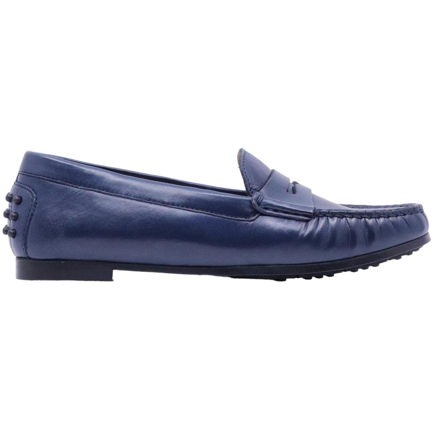 Mocassino donna Triver Flight 512 01 in pelle blu 