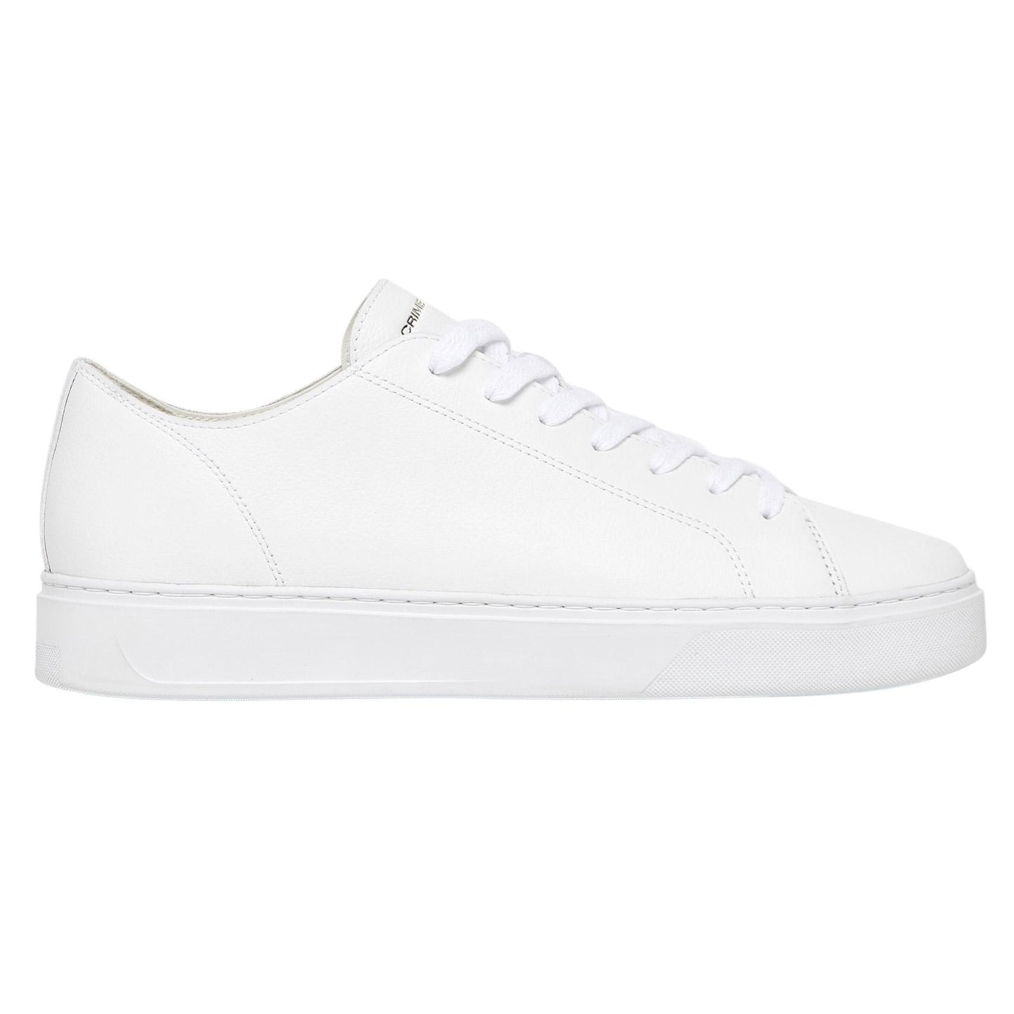 Sneaker uomo Crime London Raw Cut 17650 in morbida pelle sfoderata di colore bianco 