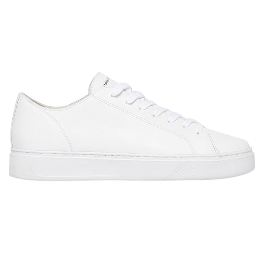 Sneaker uomo Crime London Raw Cut 17650 in morbida pelle sfoderata di colore bianco 