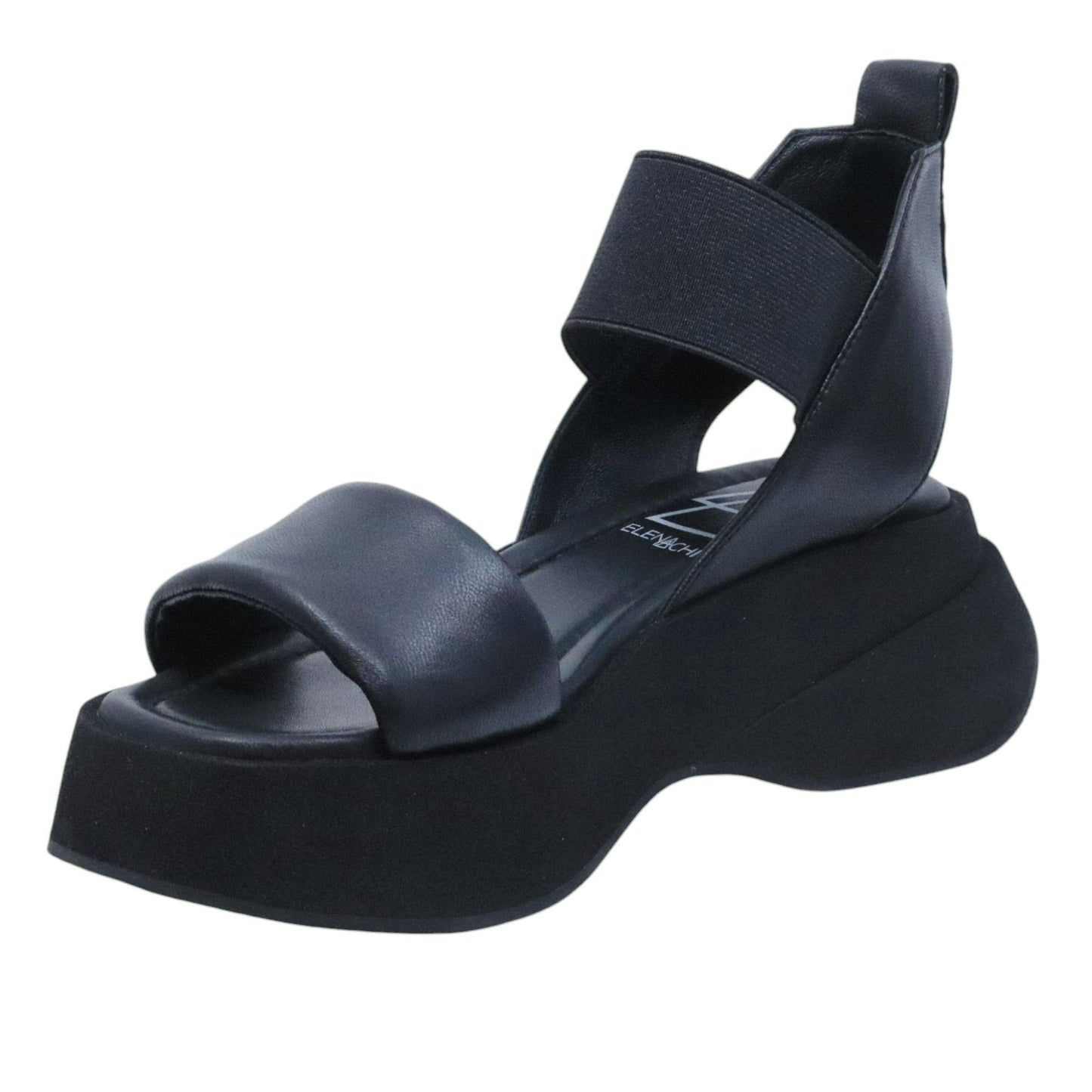 Sandalo donna Elena Iachi C22 in pelle nera 