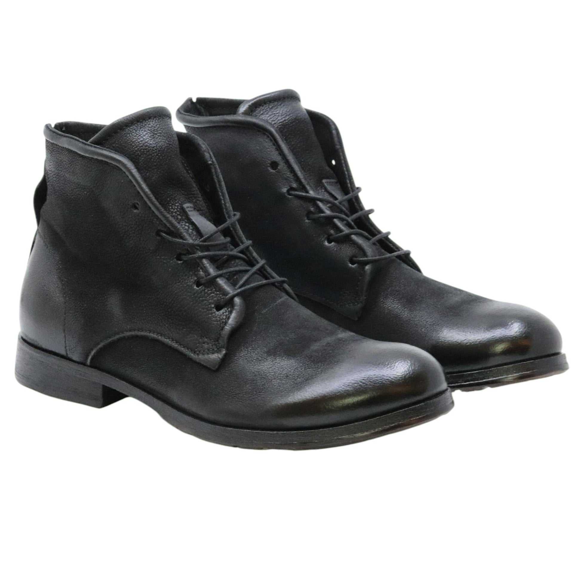 AS98 401201 Chad stivaletto uomo in pelle nera 