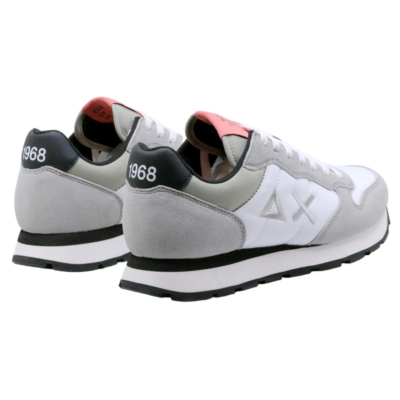 Sneaker uomo Sun68 Tom Color Z34106 tessuto bianco e camoscio grigio 