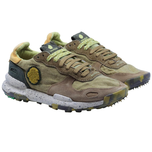 Satorisan Chacrona Linen sneaker uomo in lino verde 