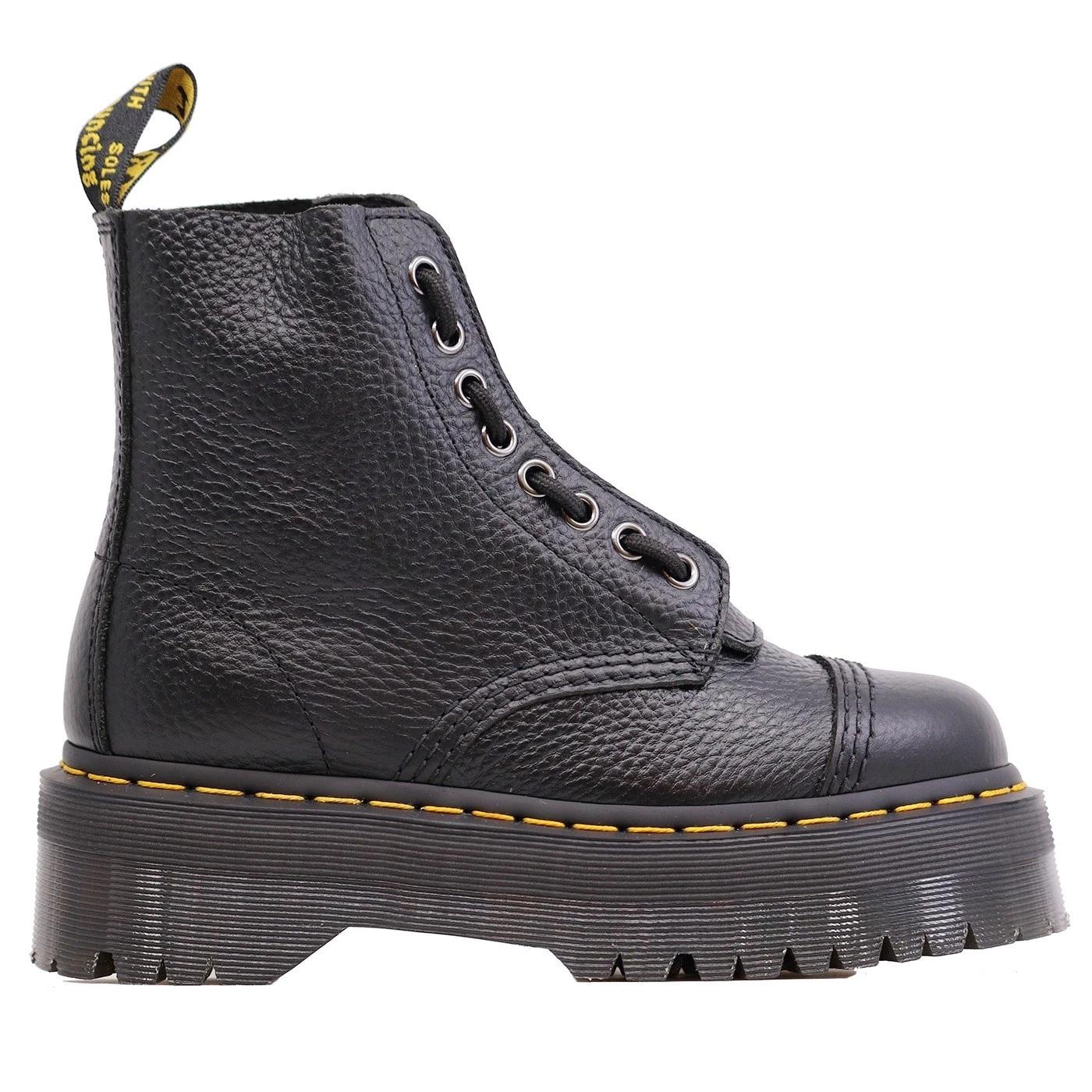 Dr. Martens Sinclair 22564001 anfibio donna pelle nera Milled Nappa SINCLAIR-MILLNABLACKBLACK DR MARTENS