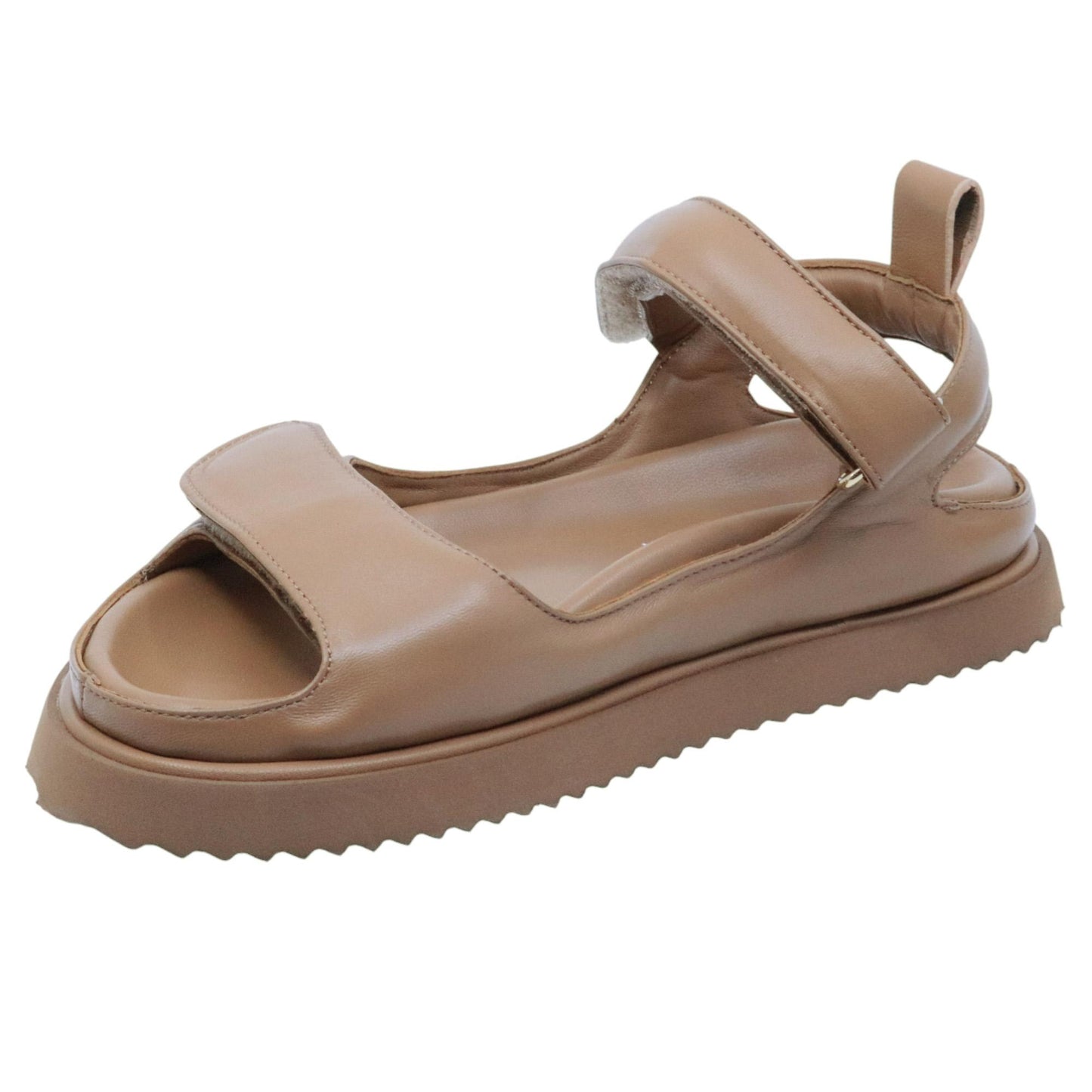 Elena Iachi T99 Nappa Camel Minimal sandalo donna in pelle camel Made in Italy 