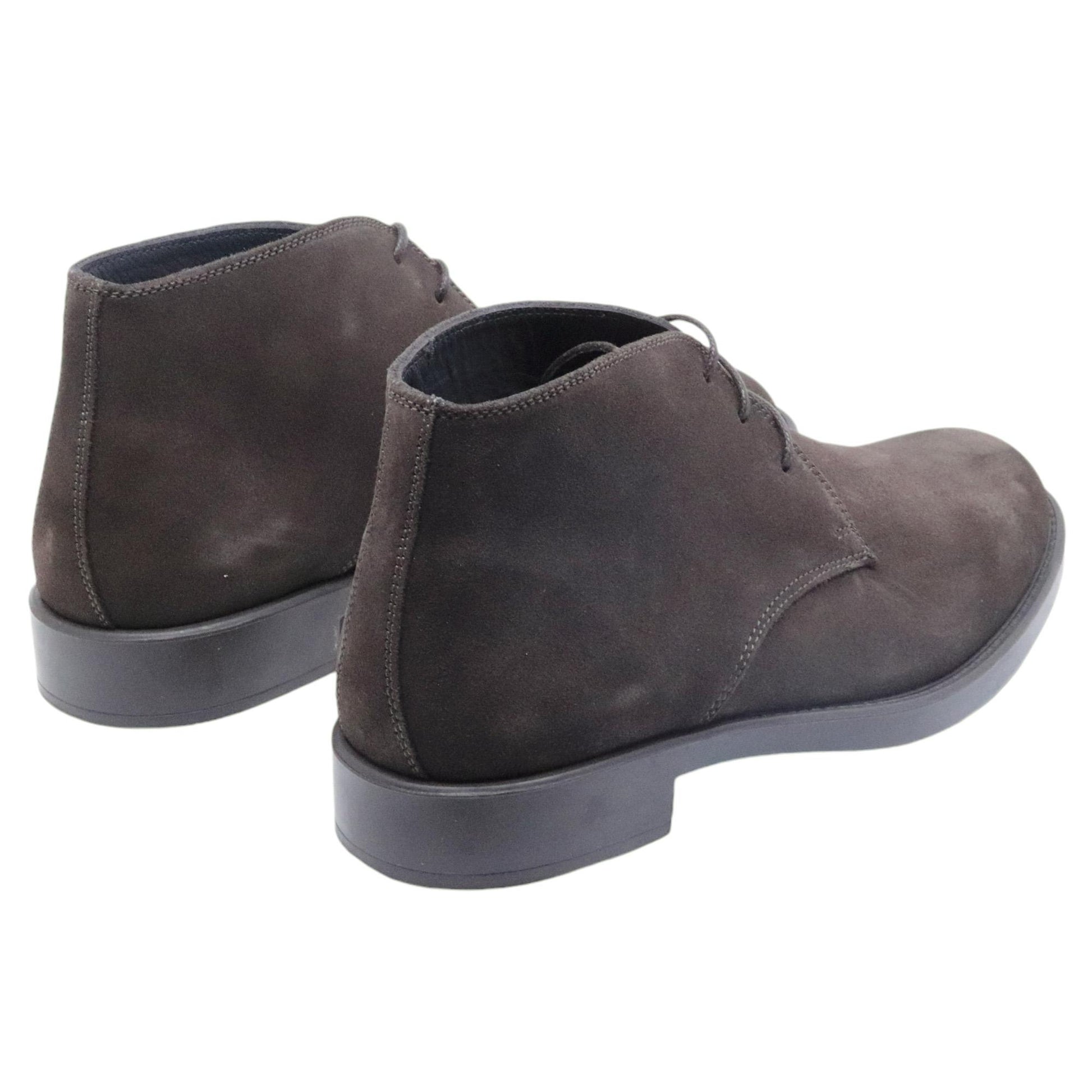 Antica Cuoieria 17337 Polacchino da uomo in camoscio marrone testa di moro 