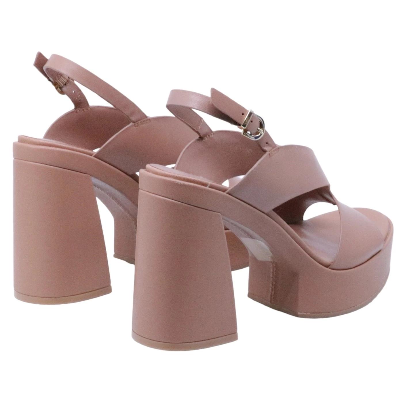 Sandalo donna Jeannot RJ583D in pelle biscotto 