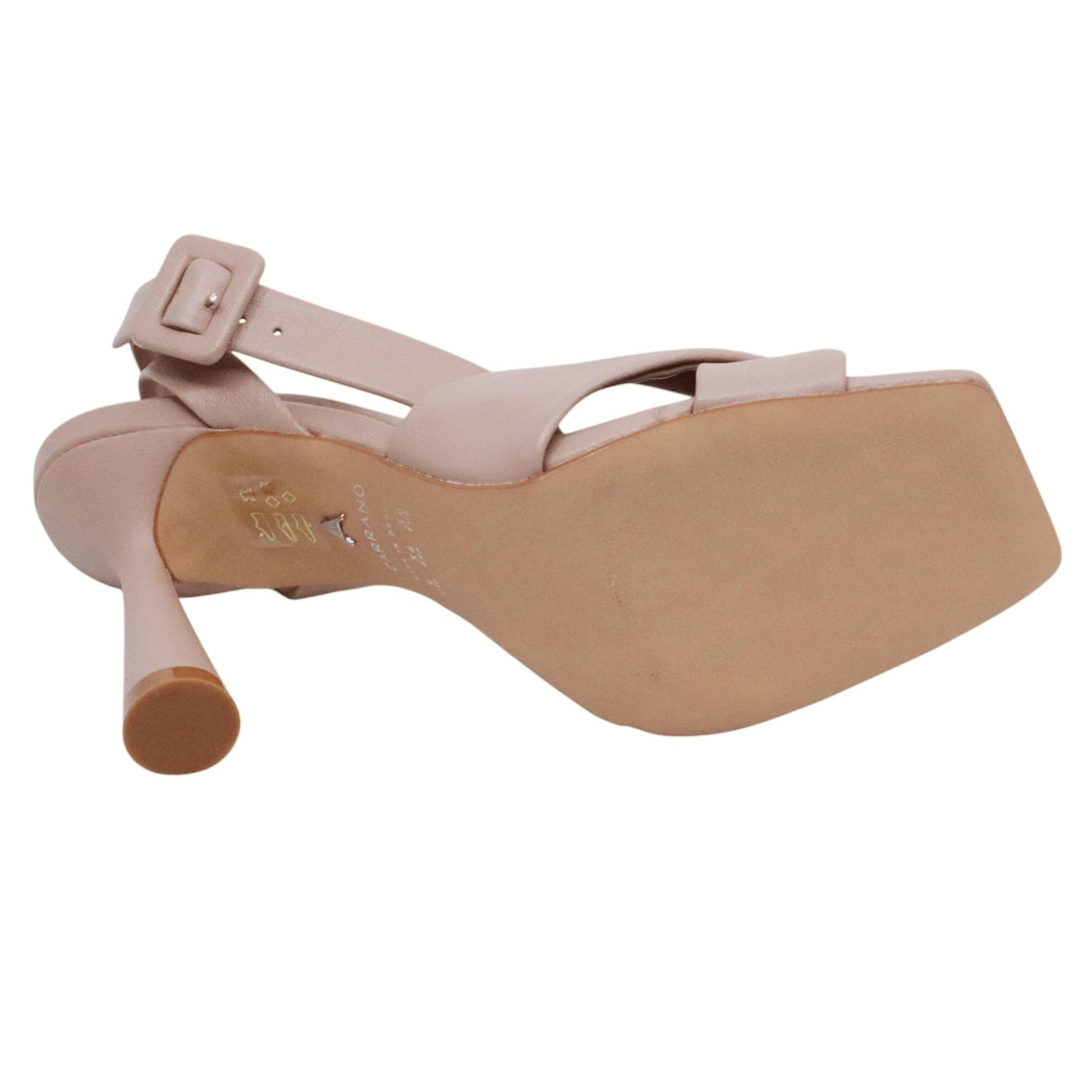 Sandalo con tacco Carrano 780001 in pelle nude 