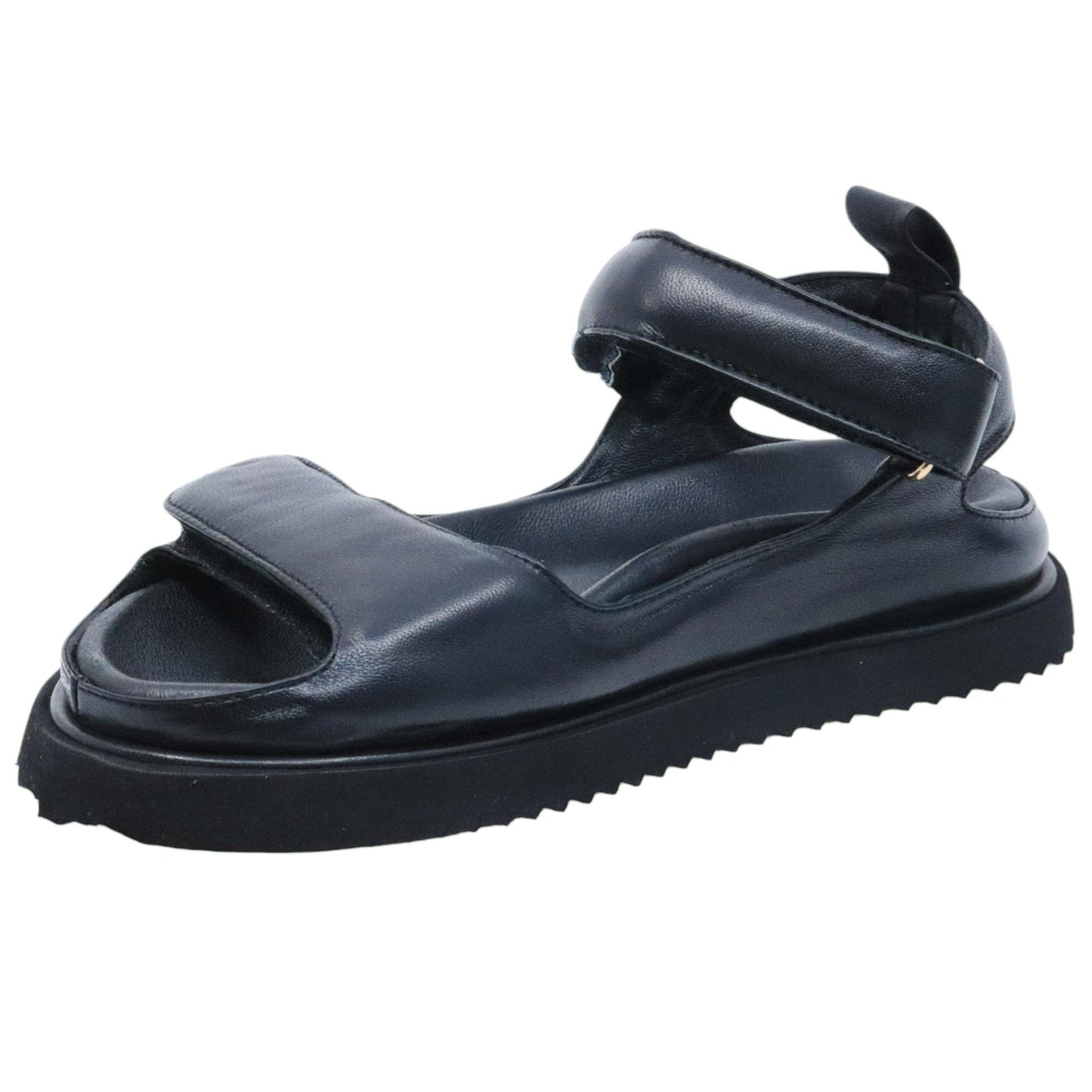 Elena Iachi T99 Nappa Nero Minimal sandalo donna in pelle nera Made in Italy 