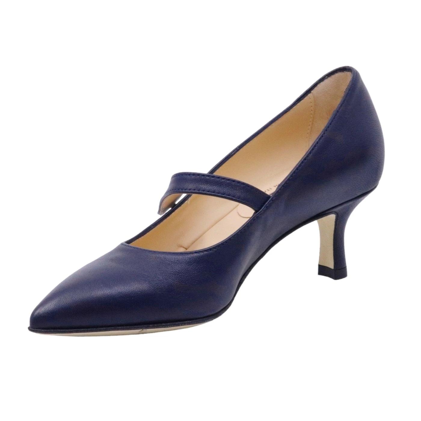 Décolleté donna Le Briella Z893 in elegante pelle di colore blu 