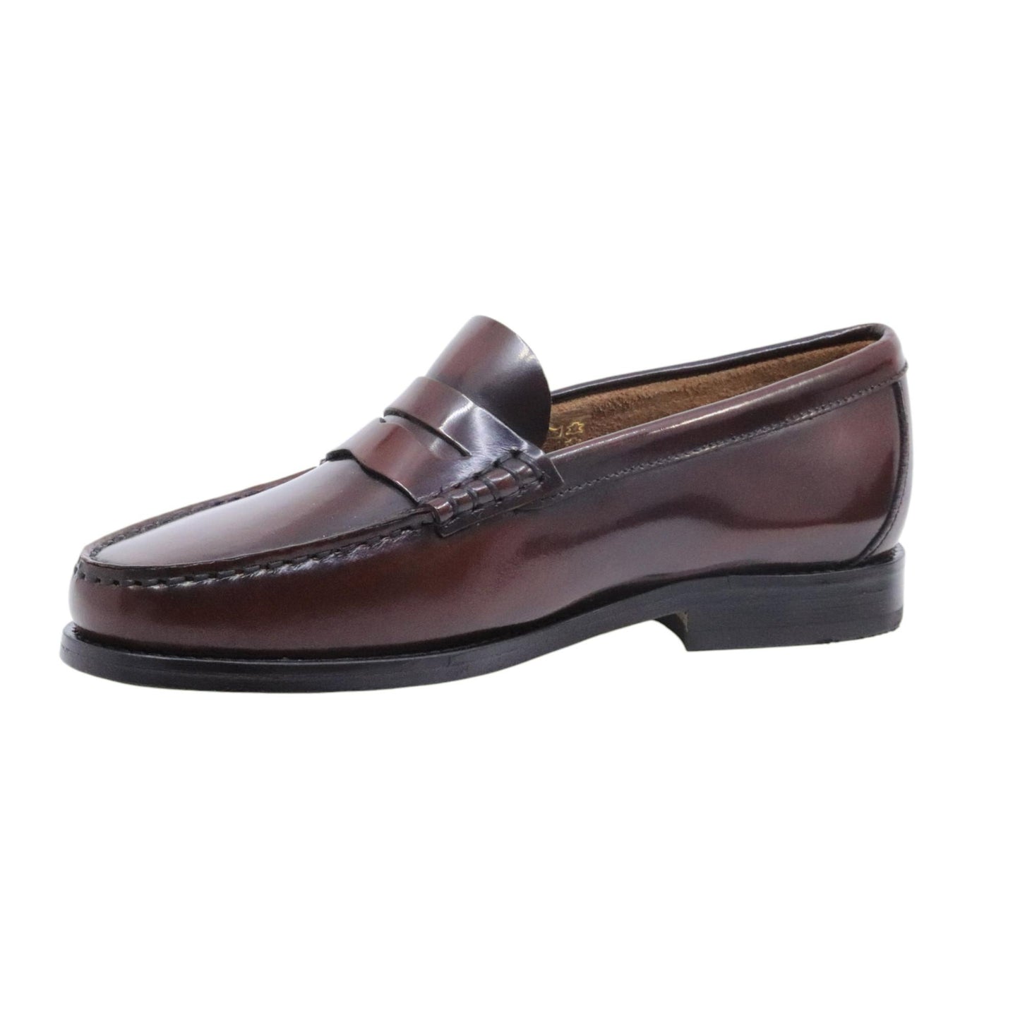 Saxone of Scotland Coll W 29 mocassino donna in pelle Burgundy Shiny 
