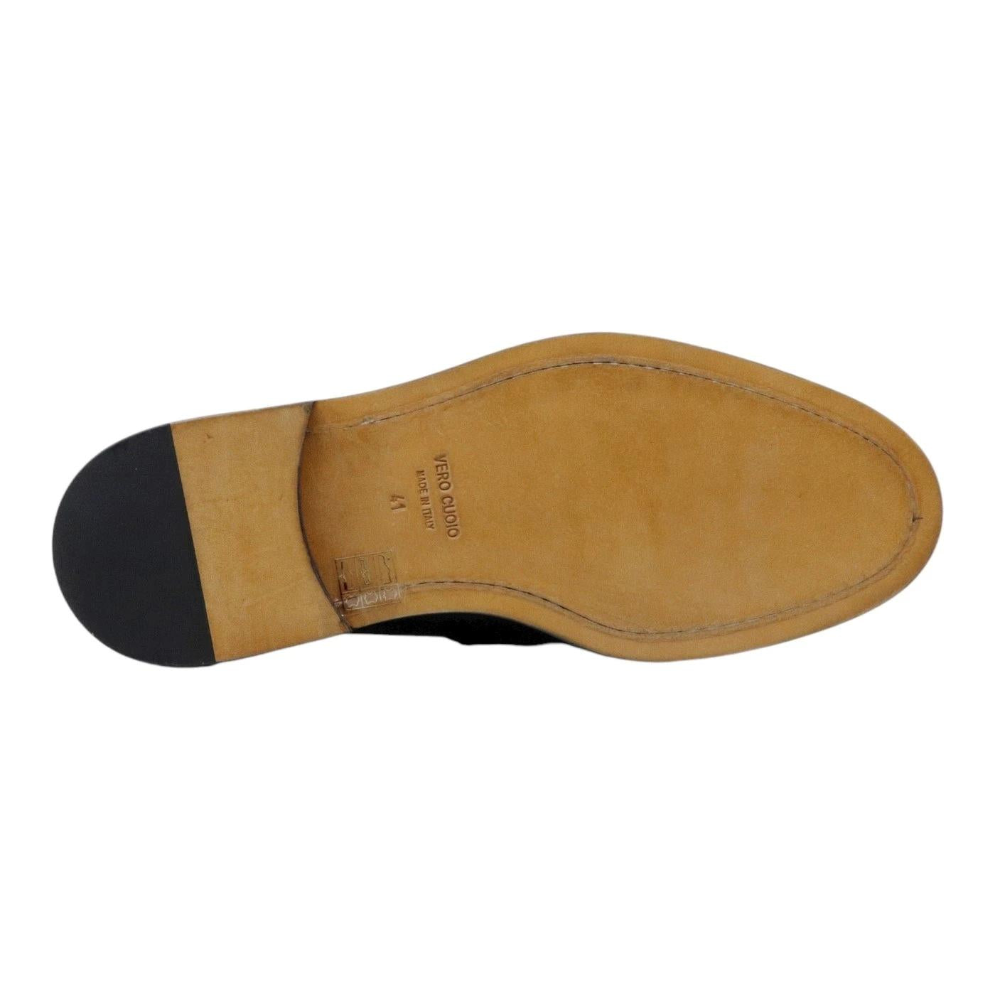 Douglas 784 Princess mocassino uomo in pelle nera con suola in cuoio 