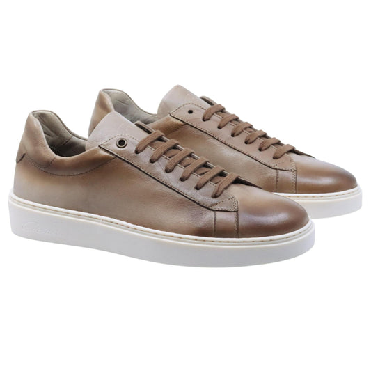 Sneaker uomo Corvari 2327 in pelle taupe 