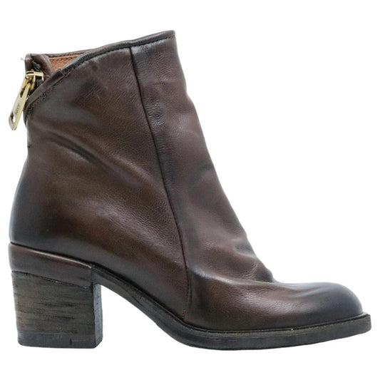 Tronchetto donna AS98 Jase A24208 in pelle marrone A24208AW42-FONDENTDARK BROWN AS98