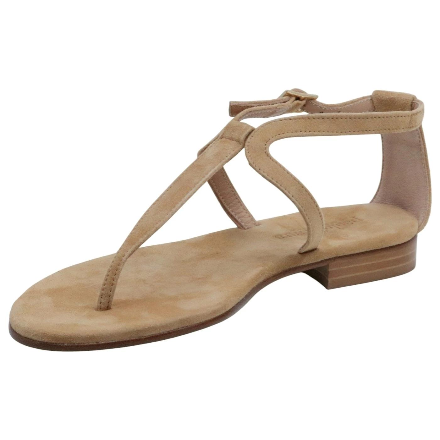 Sandalo infradito Paolo Ferrara CR3025 in camoscio legno 