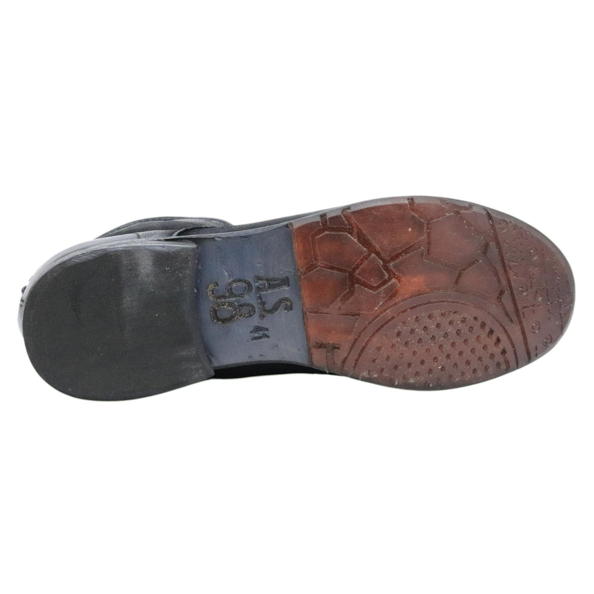 Stivaletto uomo A.S. 98 401201 in pelle nera martellata 