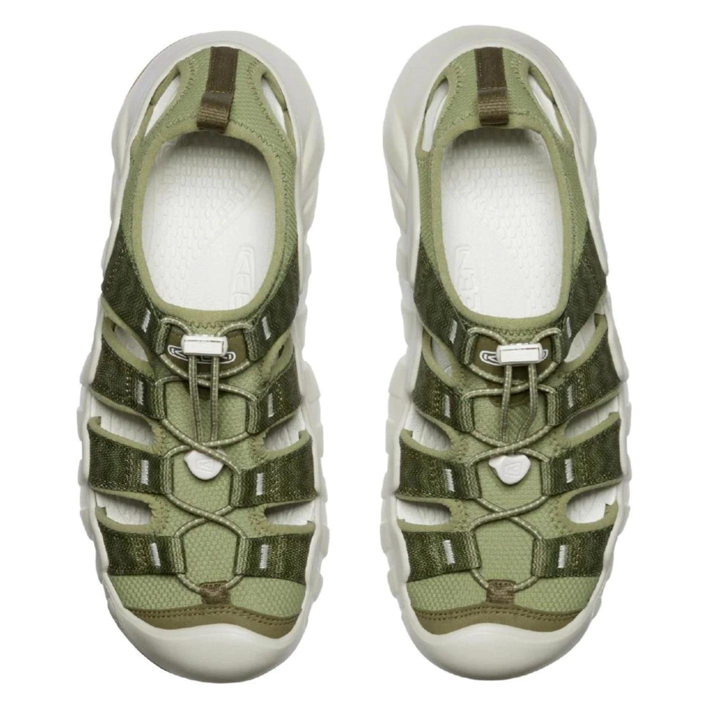 Sandalo uomo Keen Hyperport H2 1028654 con elastico verde oliva 