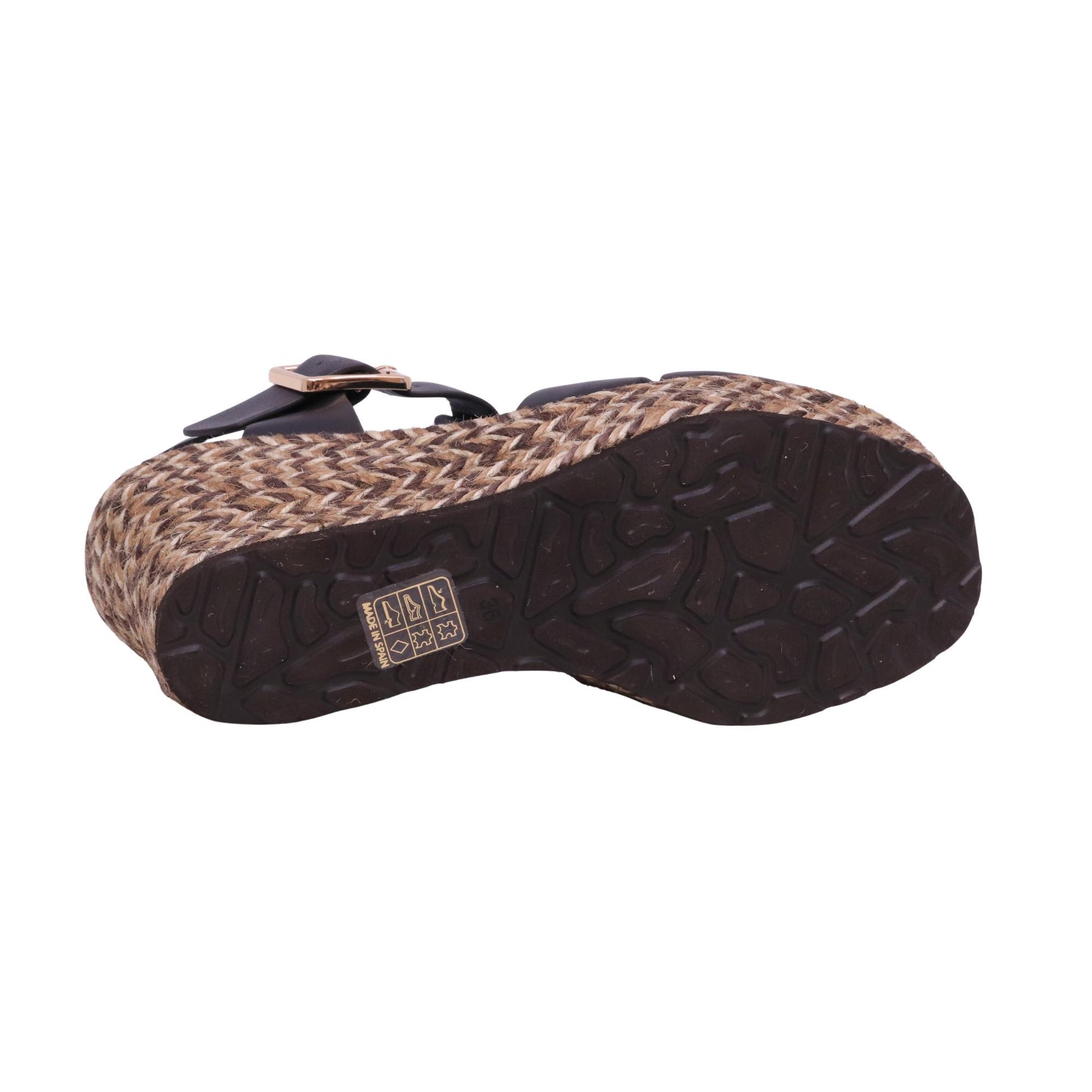 Paloma Barceló Olivia marrone chocolate sandalo zeppa in pelle con plateau 