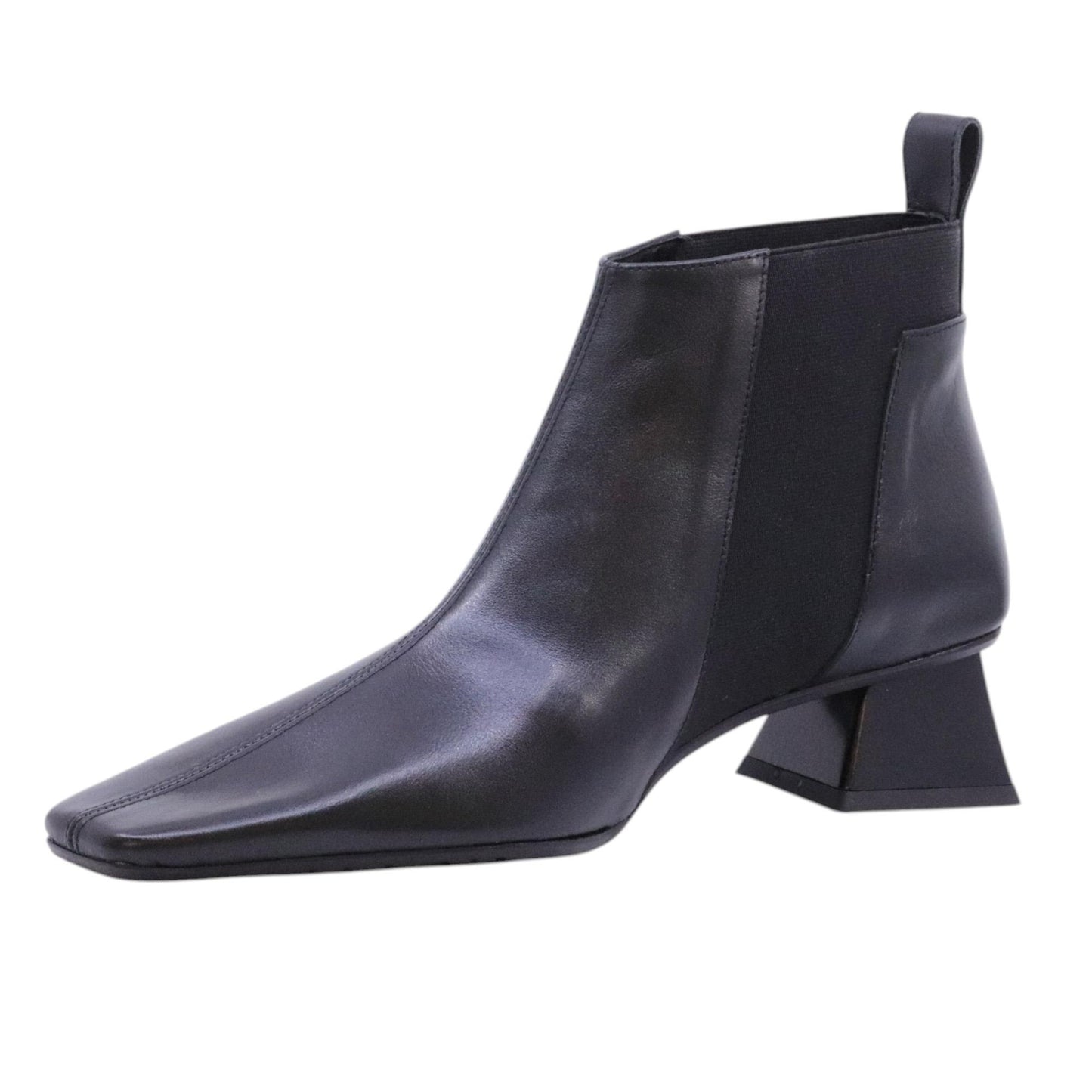 Ras 8284 stivaletto donna in pelle nera con elastici 