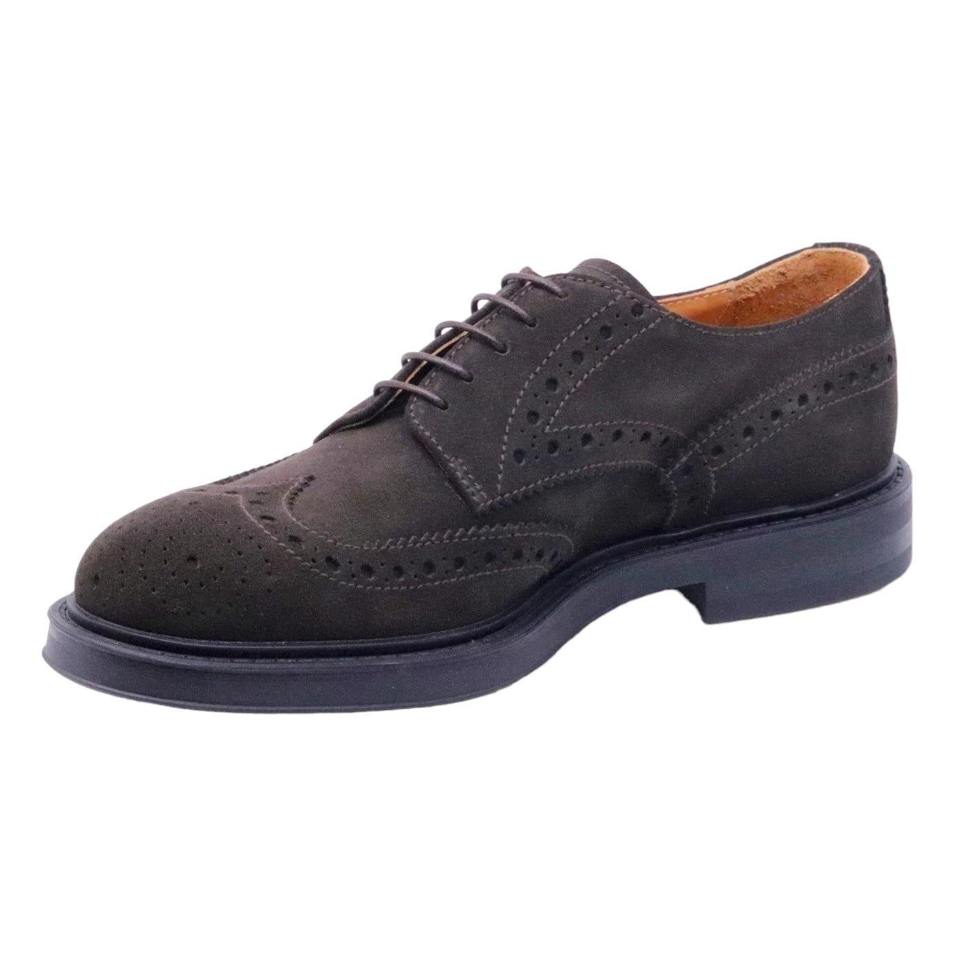 Scarpa Derby imperiale Mille 885 Bristol in camoscio marrone 