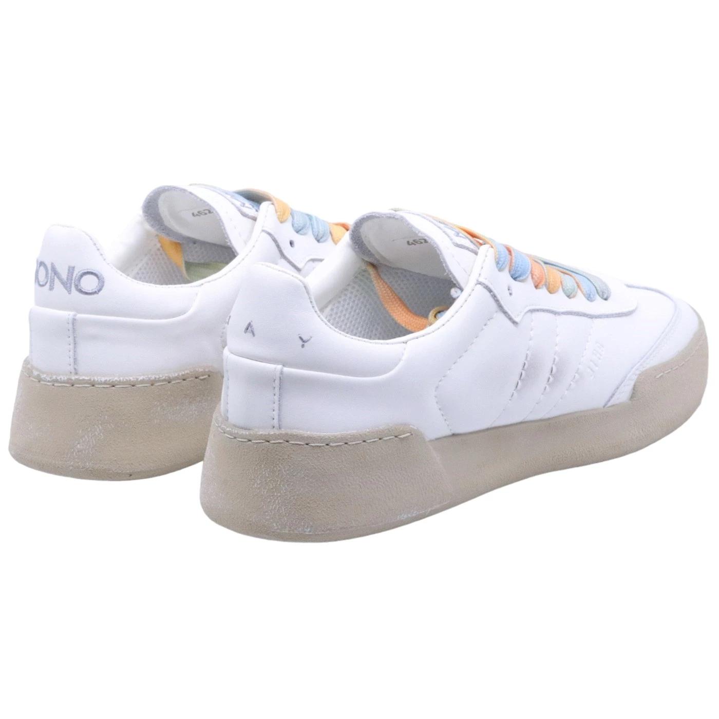 Sneaker uomo Mono Way Jiha in pelle bianca 418040-JIHAOFWIHTWHITE MONO WAY