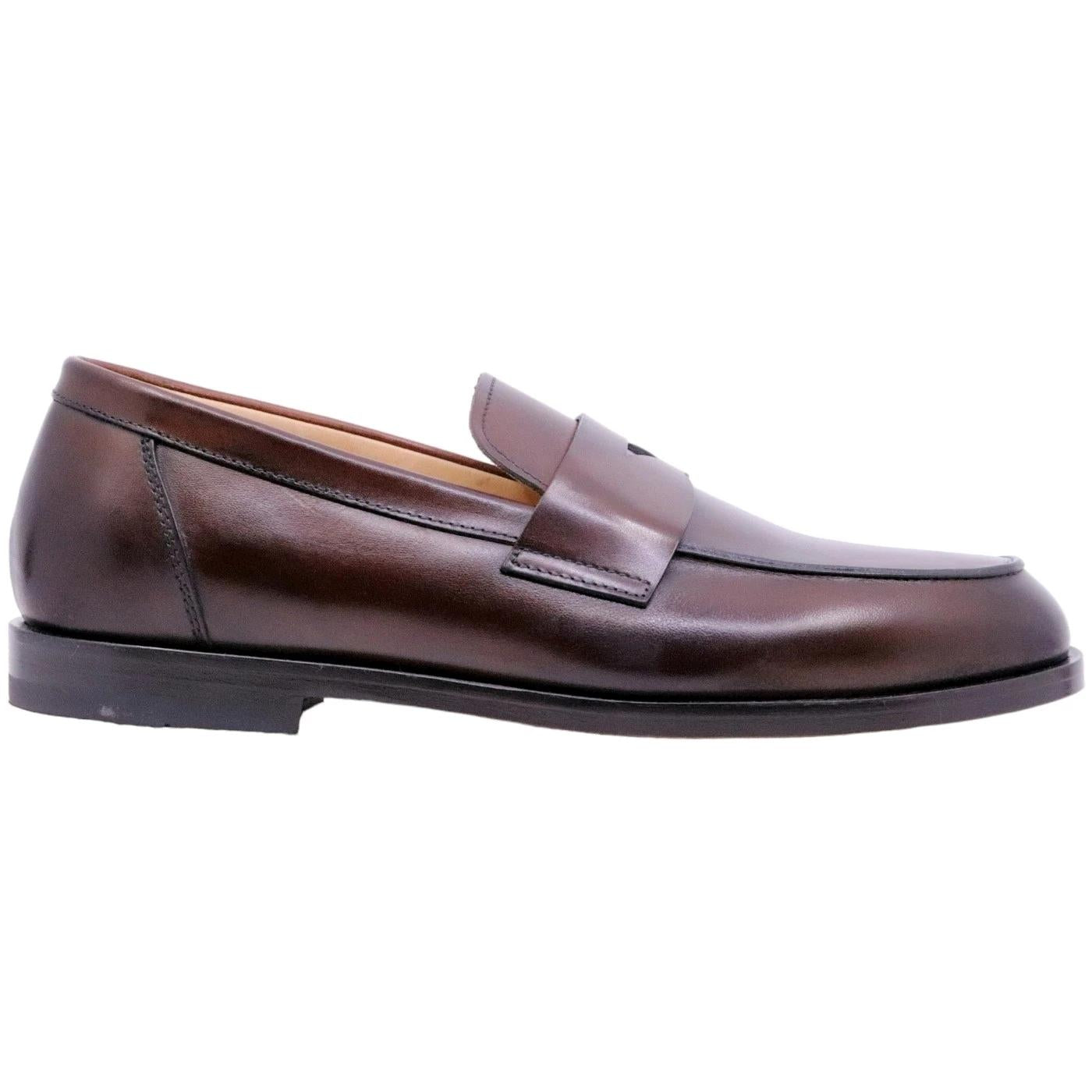 Mocassino uomo Mille 885 Milton in pelle marrone bruciato 
