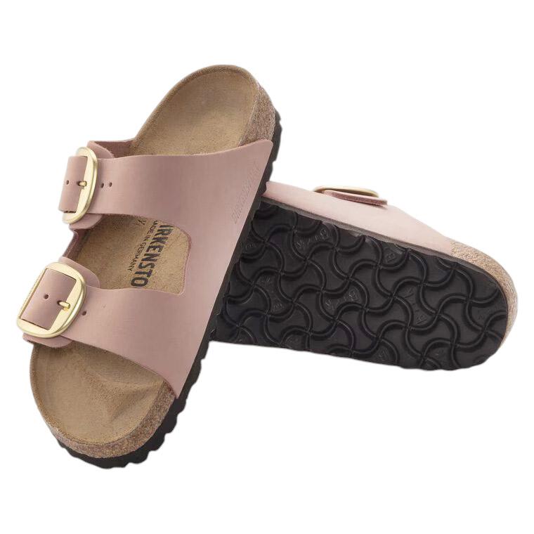 Birkenstock Arizona Big Buckle doppia fibbia nubuk rosa antico 