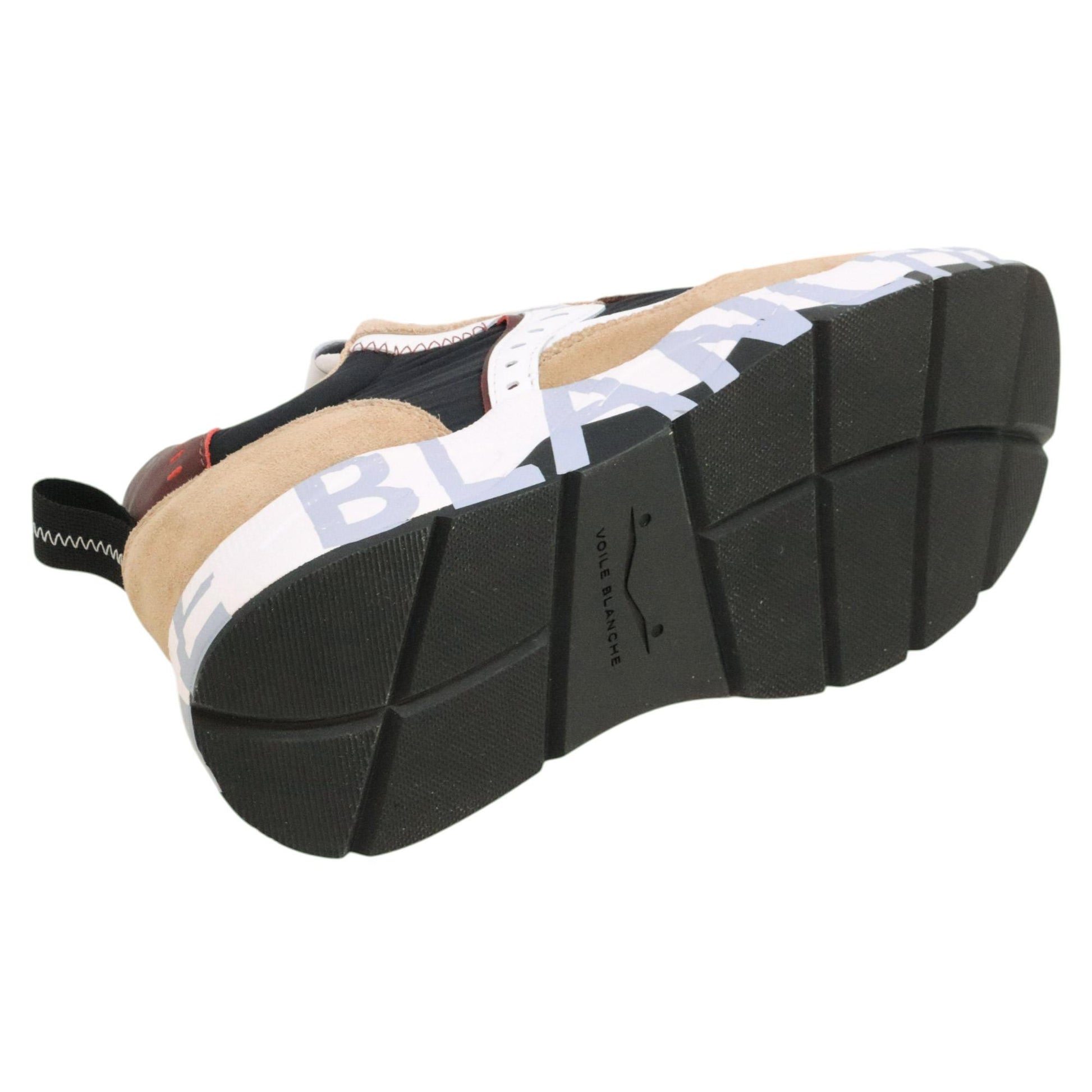 Voile Blanche CLUB105 sneaker donna in suede e tessuto beige e nero 