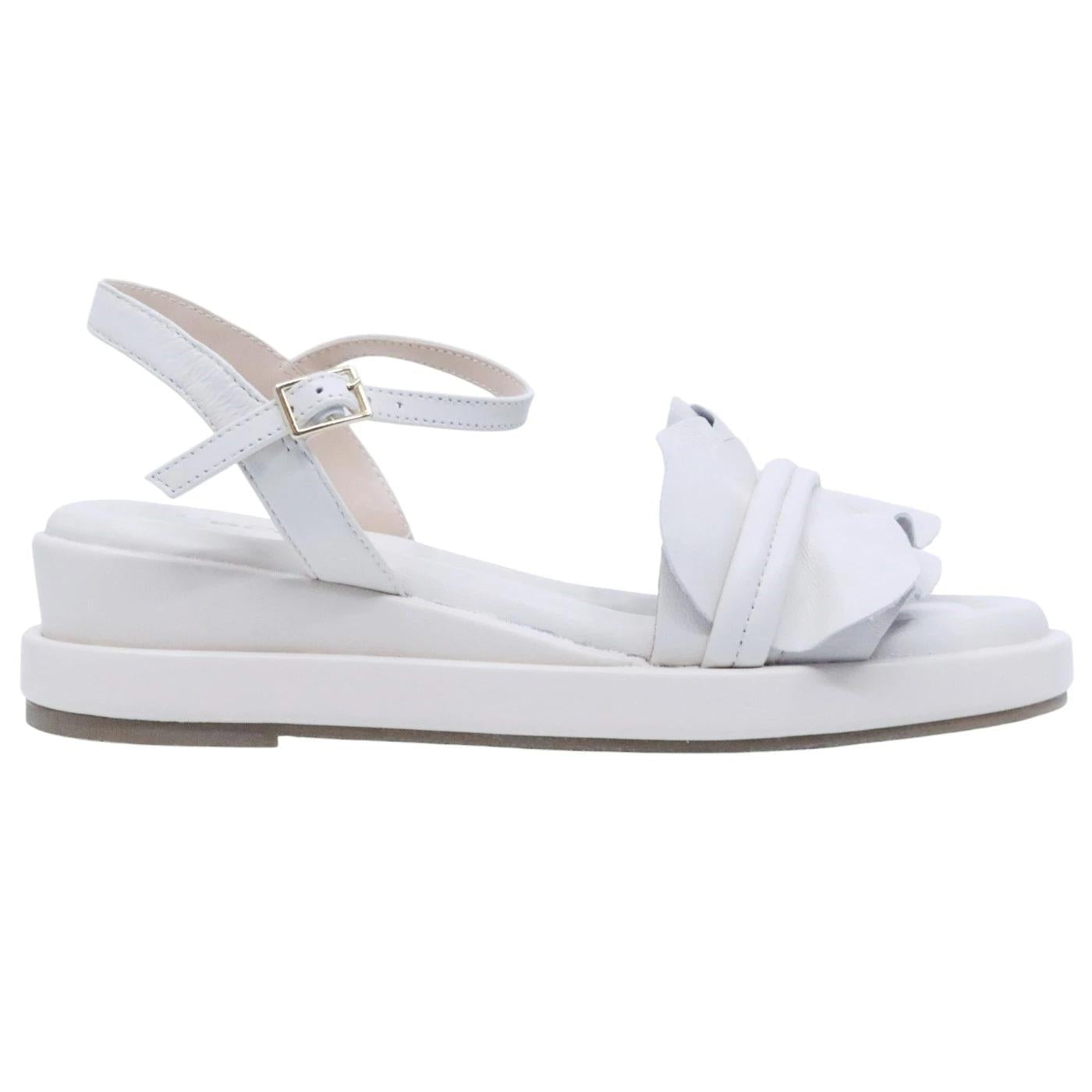 Sandalo donna Tosca Blu Star in pelle avorio 