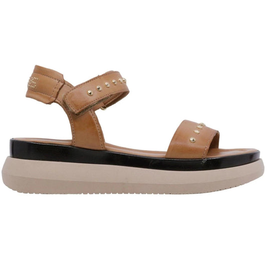 Sandalo zeppa Mjus L17004 in pelle cuoio 