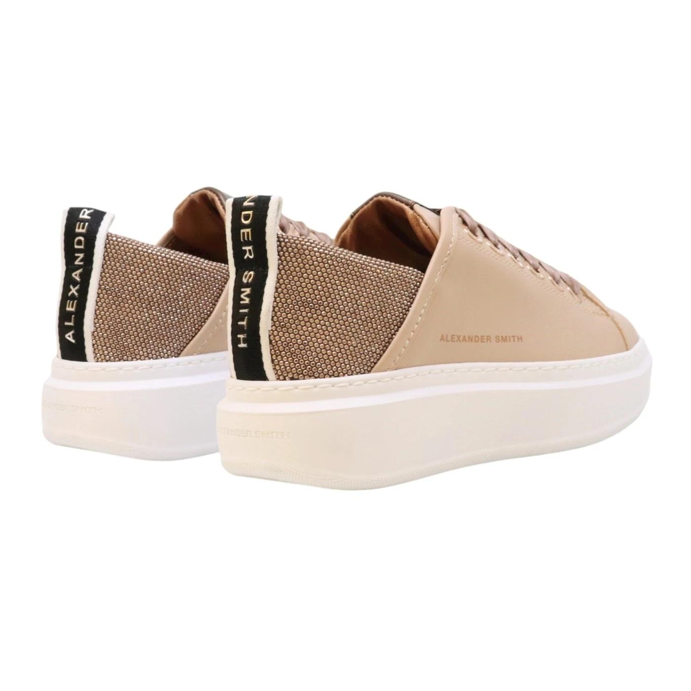 Sneaker donna Alexander Smith Wembley in pelle rose gold 
