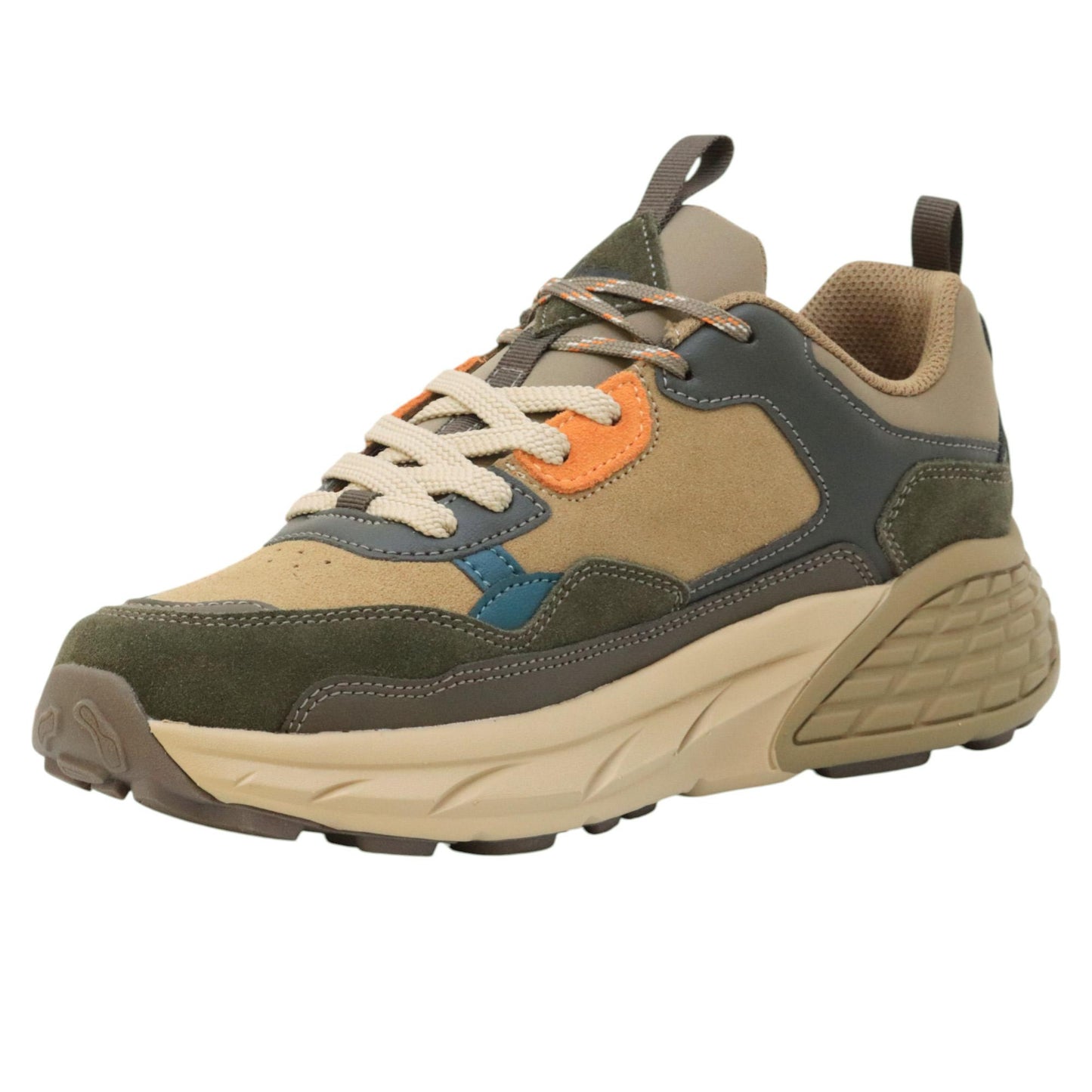 Jeep Footwear Groove sneaker uomo in pelle scamosciata khaki 