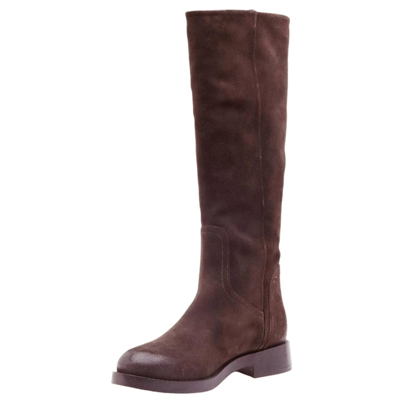 Curiositè 2628 stivale donna in camoscio marrone 