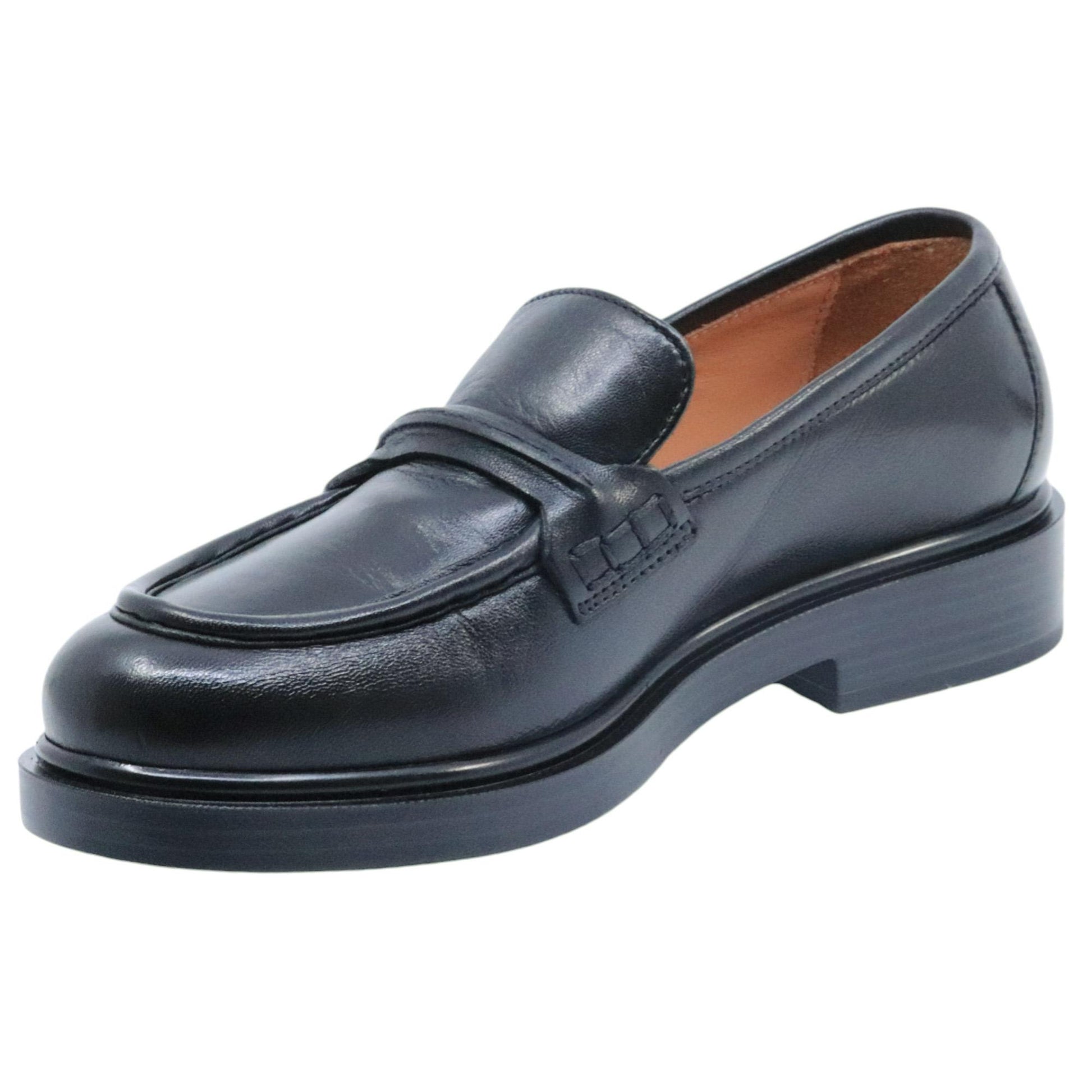 Mocassino donna Triver Flight 709-22 in pelle nera <BR/> 