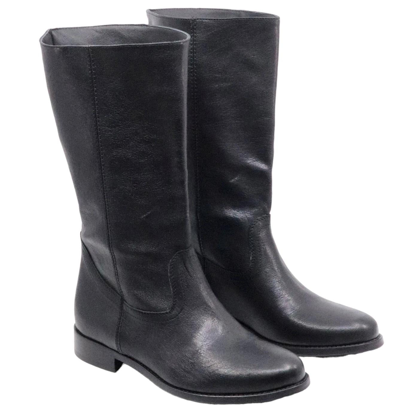 Stivaletto donna Curiositè 1707 in morbida pelle in colore nero 