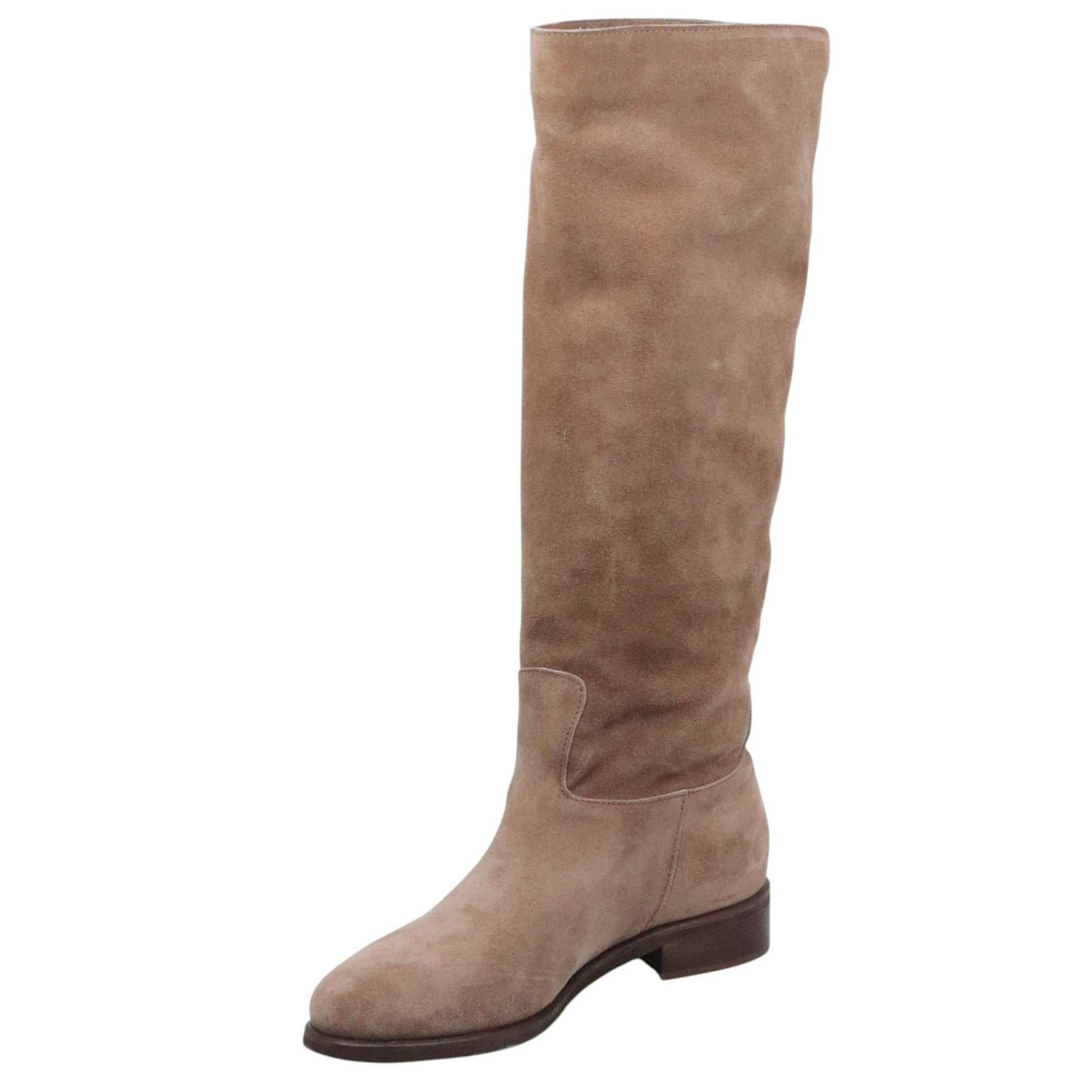 Stivale donna cavallerizzo Ranyé VRSD in camoscio marrone chiaro 